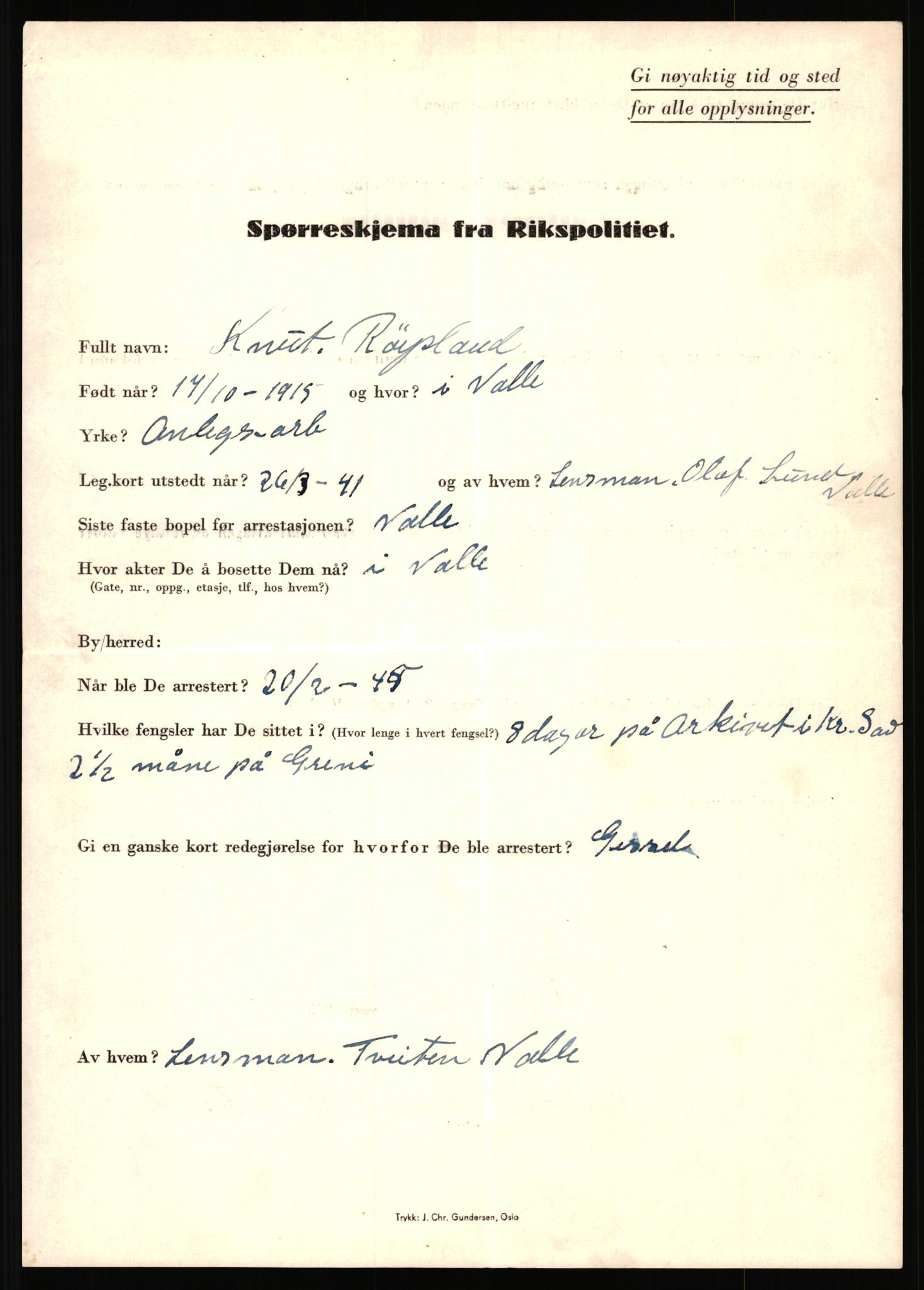 Rikspolitisjefen, AV/RA-S-1560/L/L0014: Pettersen, Aksel - Savosnick, Ernst, 1940-1945, s. 1060