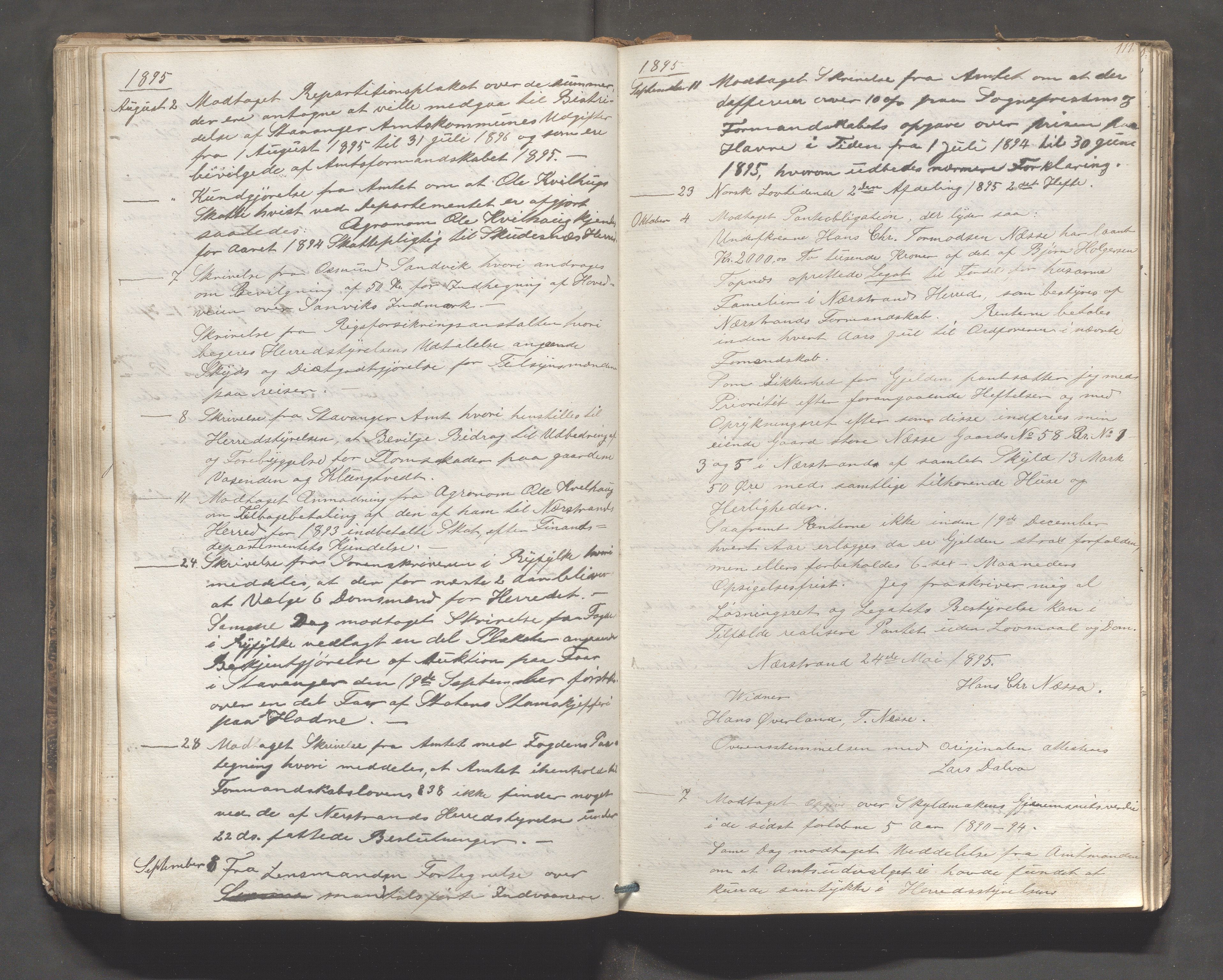 Nedstrand kommune - Formannskapet, IKAR/K-100244/C/L0001: Journal, 1837-1908, s. 111