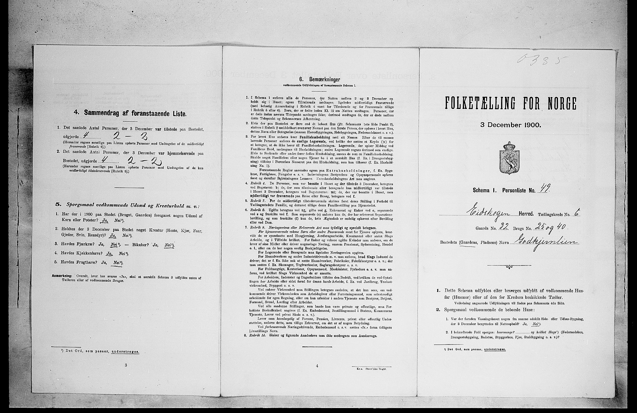 SAH, Folketelling 1900 for 0420 Eidskog herred, 1900, s. 796