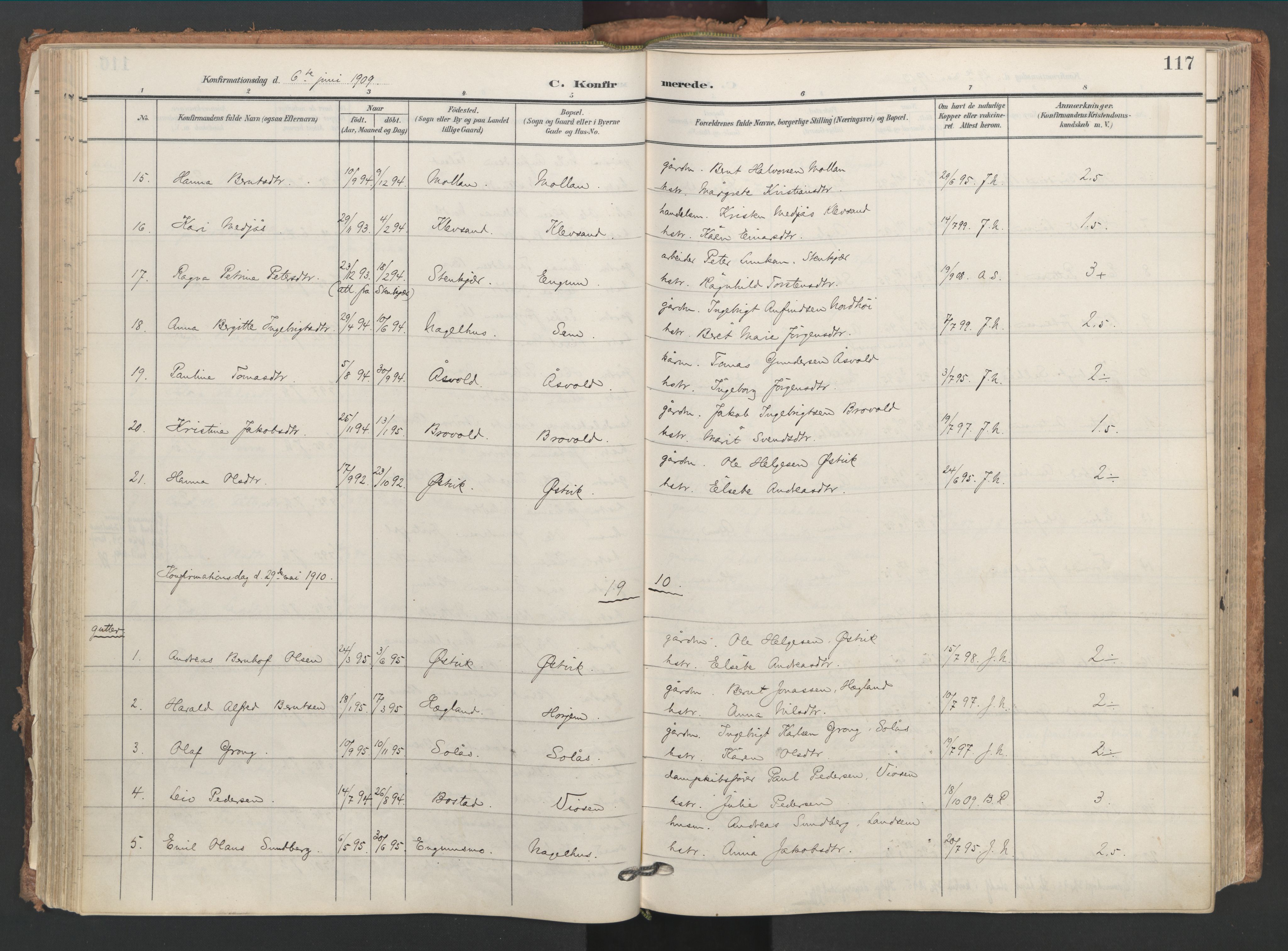Ministerialprotokoller, klokkerbøker og fødselsregistre - Nord-Trøndelag, AV/SAT-A-1458/749/L0477: Ministerialbok nr. 749A11, 1902-1927, s. 117
