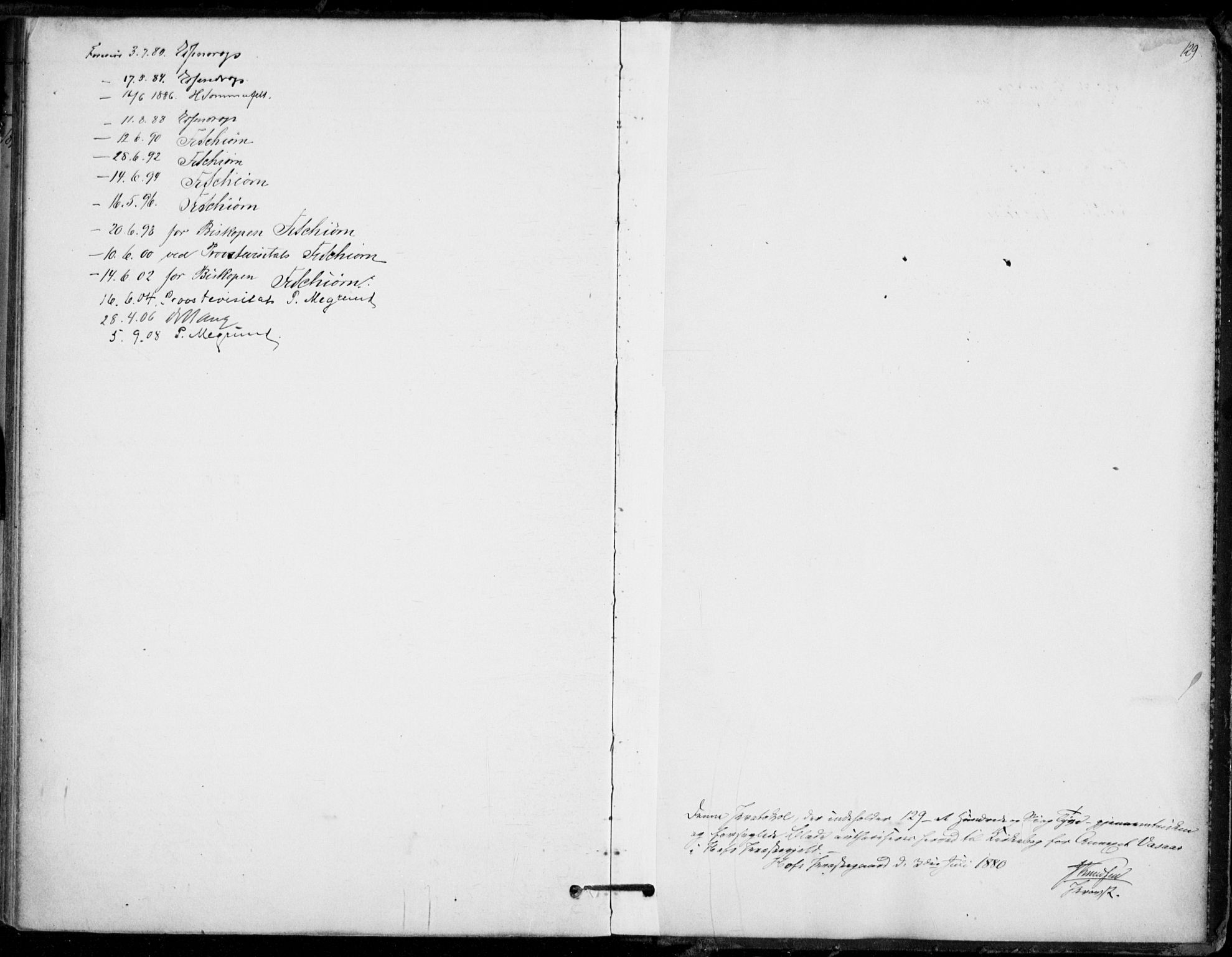 Hof kirkebøker, AV/SAKO-A-64/F/Fb/L0001: Ministerialbok nr. II 1, 1878-1907, s. 129