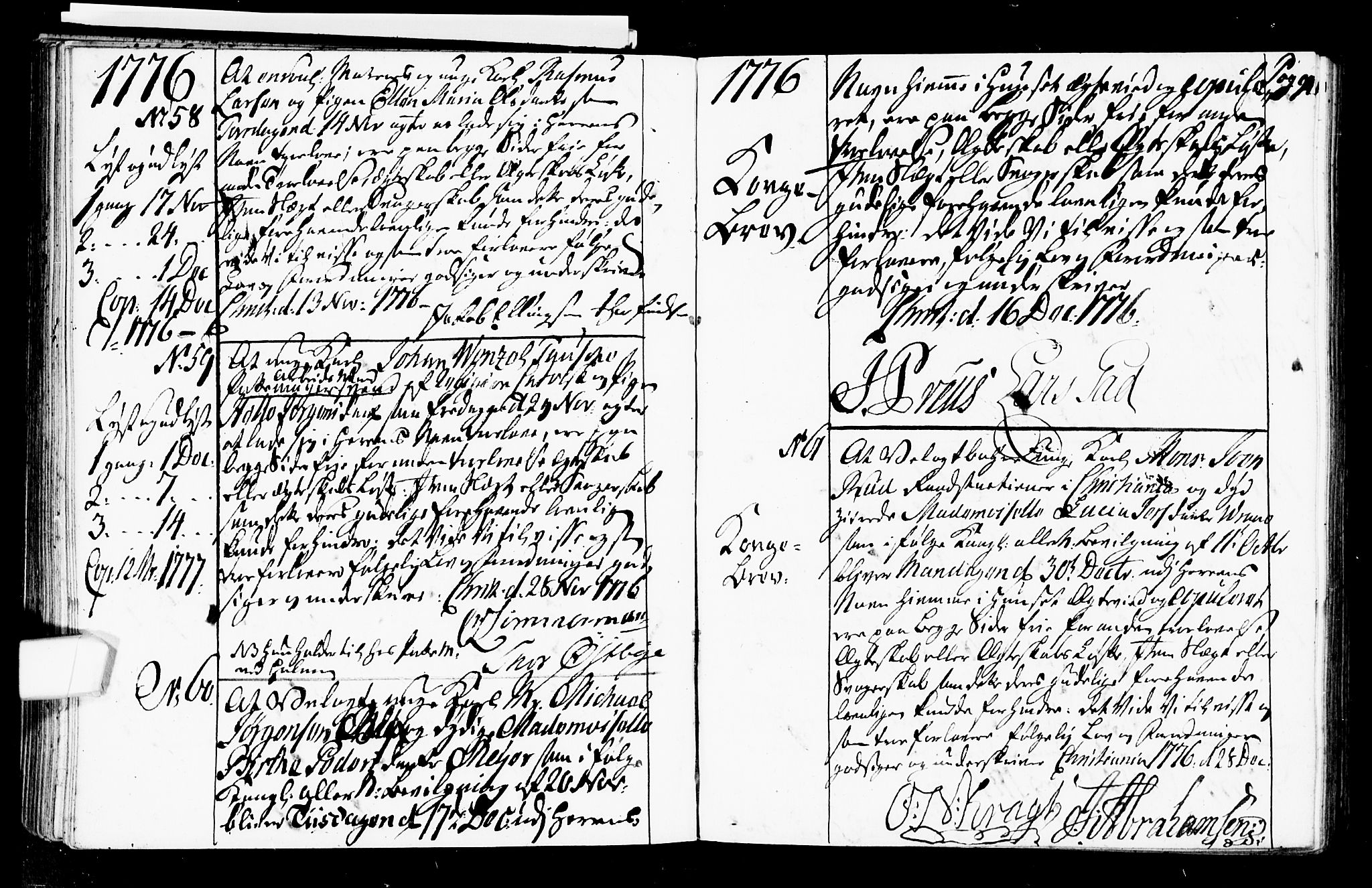 Oslo domkirke Kirkebøker, SAO/A-10752/L/La/L0009: Forlovererklæringer nr. 9, 1770-1784, s. 91