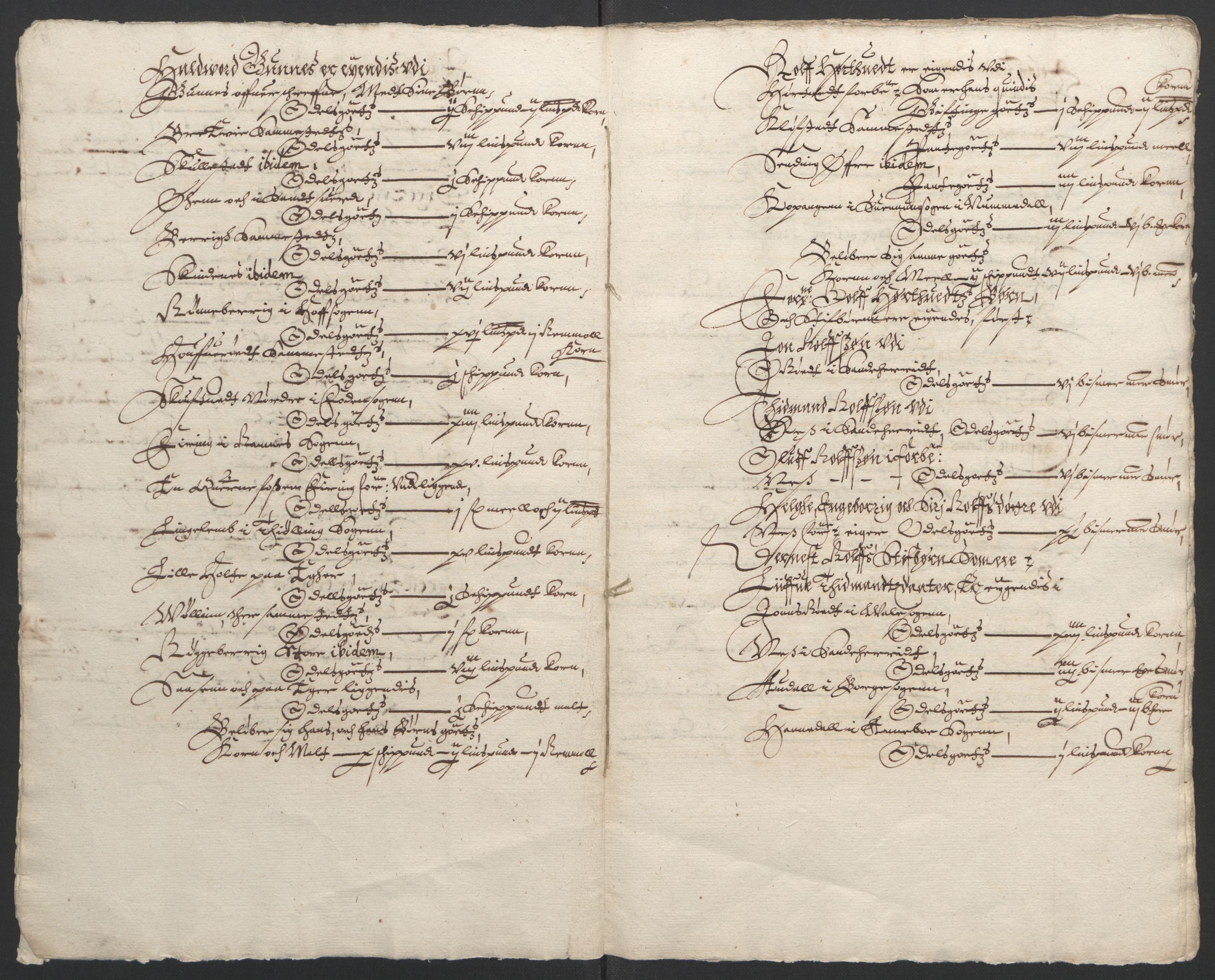 Stattholderembetet 1572-1771, AV/RA-EA-2870/Ek/L0009/0001: Jordebøker til utlikning av rosstjeneste 1624-1626: / Odelsjordebøker for noen vikværske len, 1624-1626, s. 125