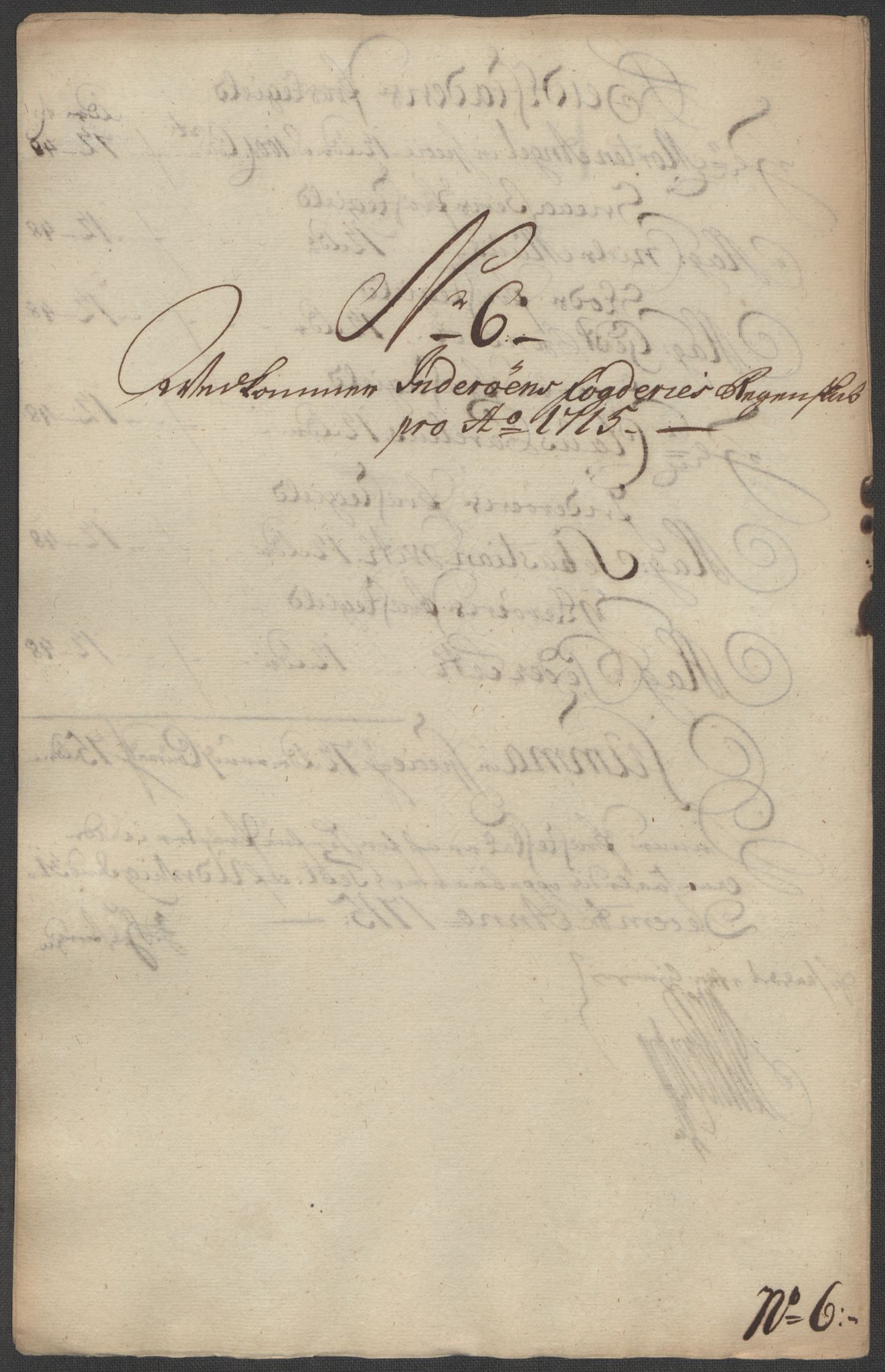 Rentekammeret inntil 1814, Reviderte regnskaper, Fogderegnskap, RA/EA-4092/R63/L4323: Fogderegnskap Inderøy, 1715, s. 172