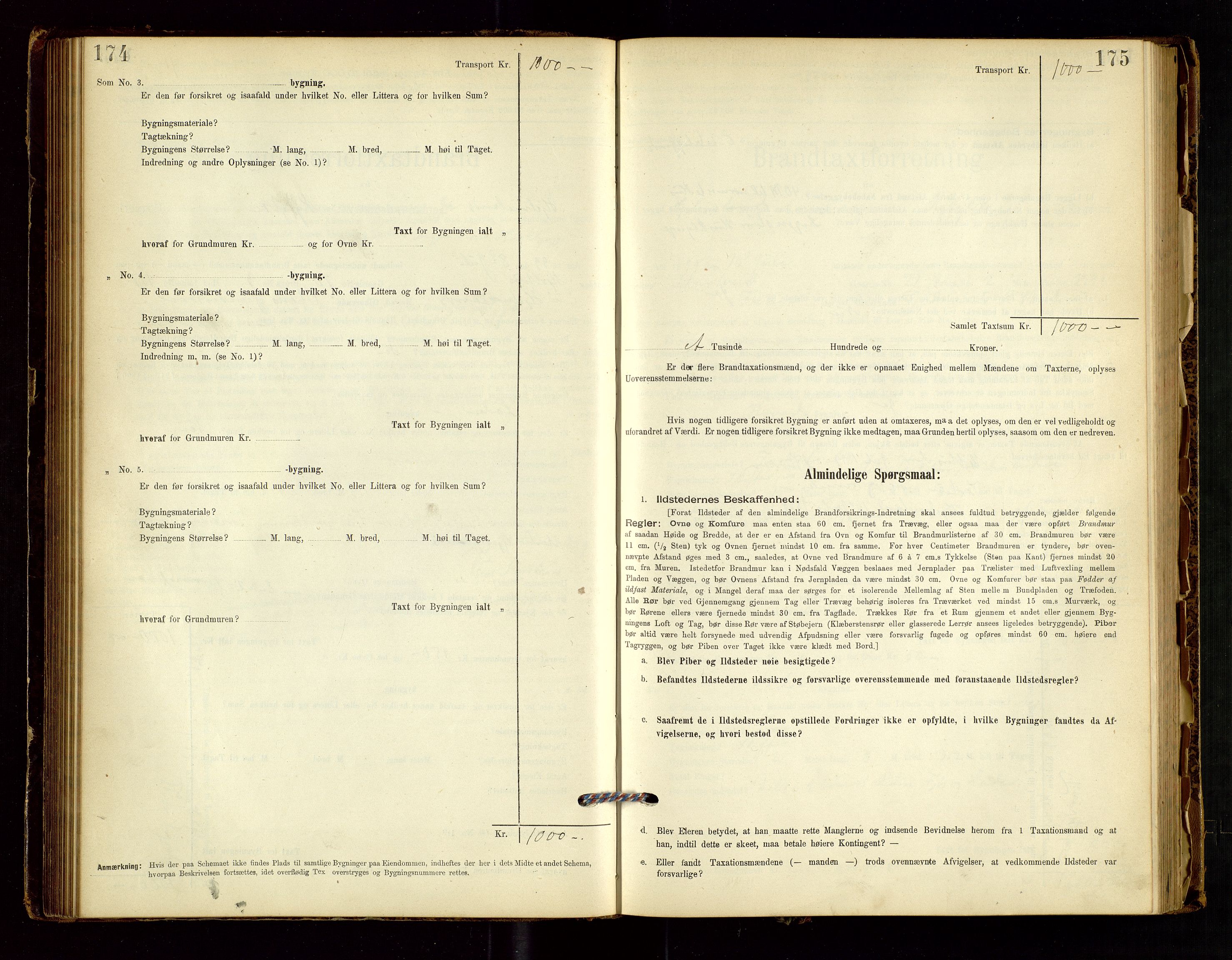 Hjelmeland lensmannskontor, AV/SAST-A-100439/Gob/L0001: "Brandtaxationsprotokol", 1895-1932, s. 174-175