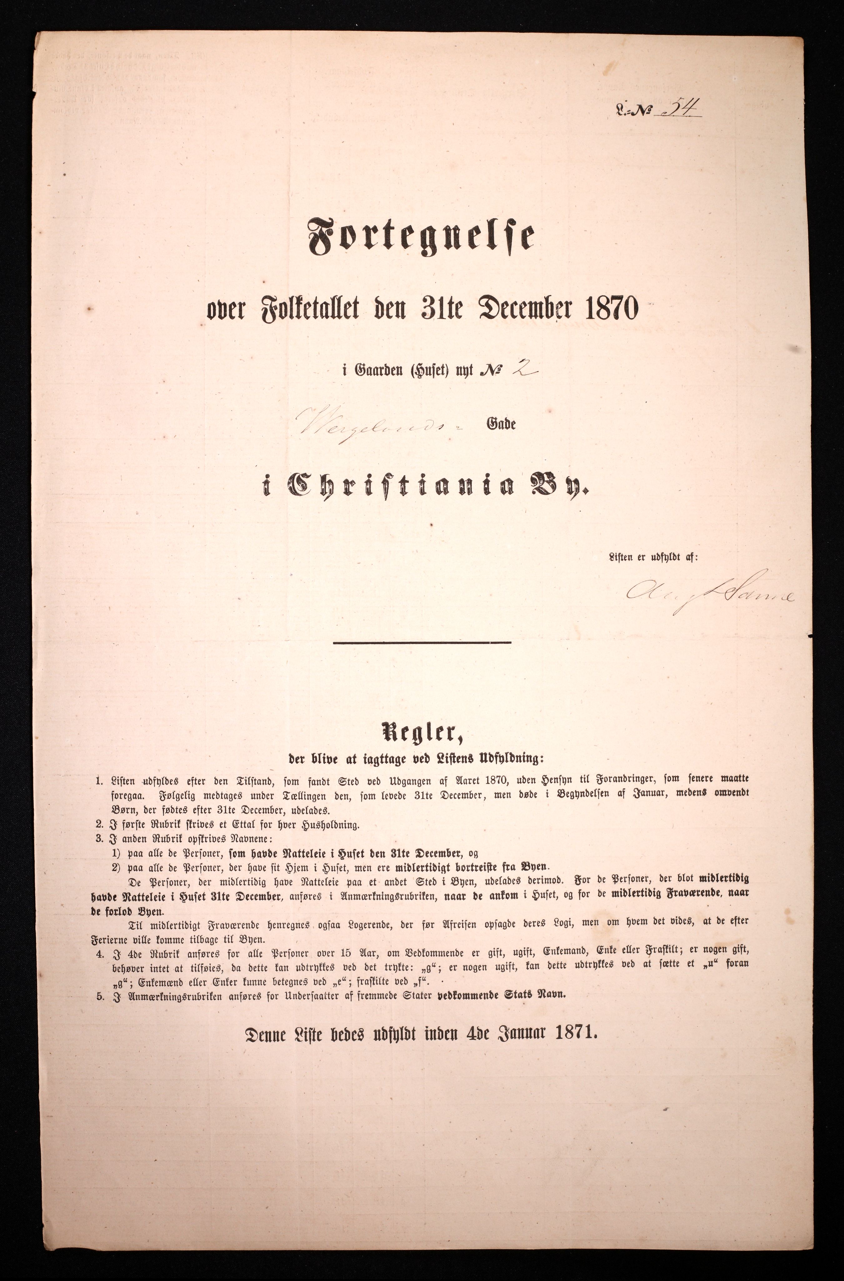 RA, Folketelling 1870 for 0301 Kristiania kjøpstad, 1870, s. 4605