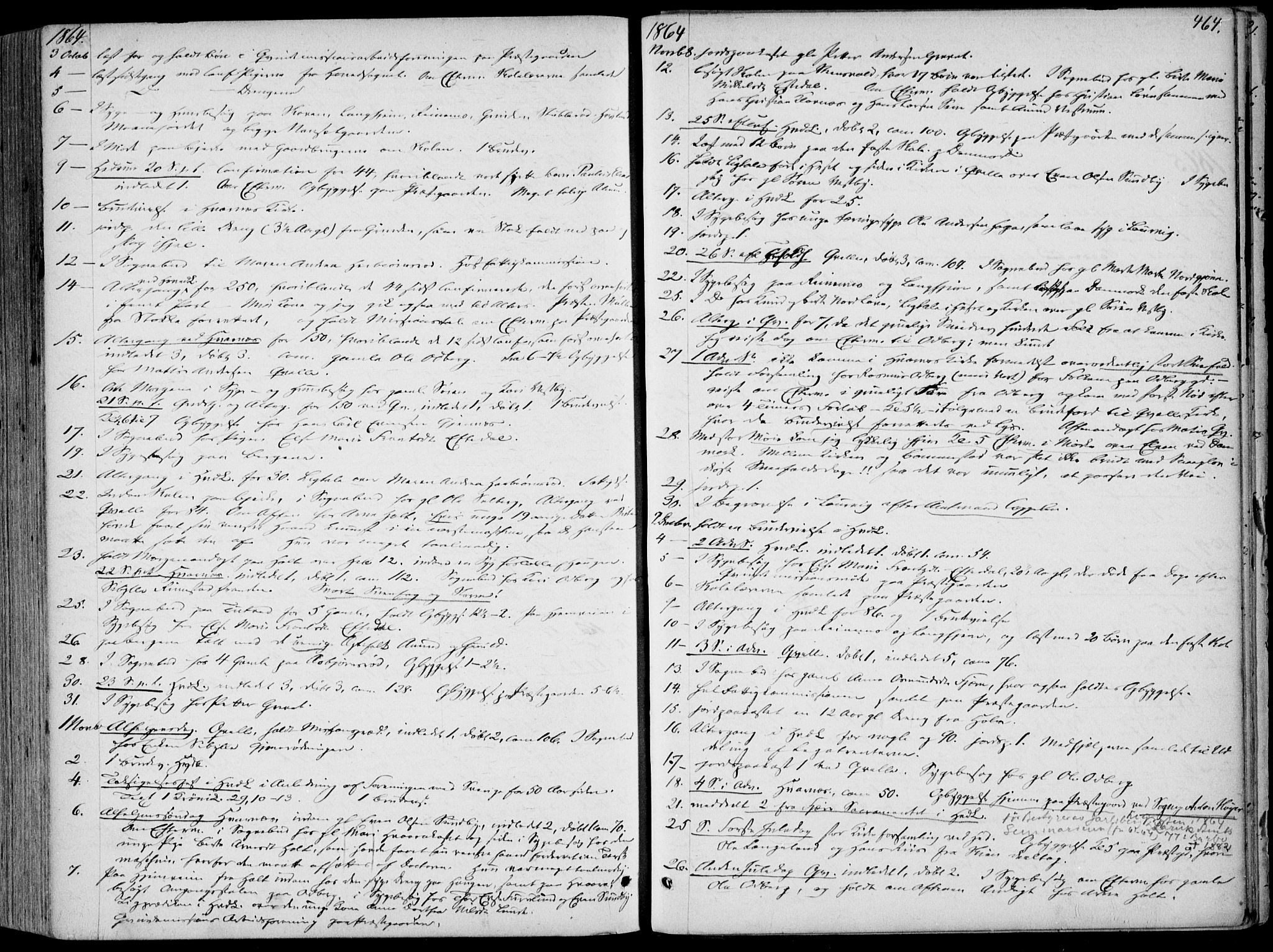 Hedrum kirkebøker, AV/SAKO-A-344/F/Fa/L0007: Ministerialbok nr. I 7, 1857-1868, s. 464