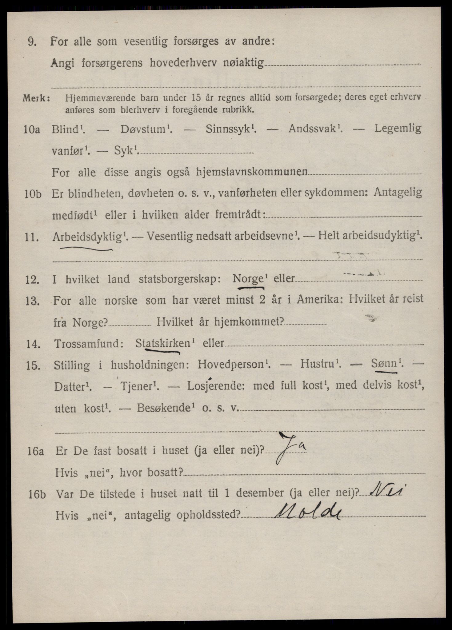 SAT, Folketelling 1920 for 1535 Vestnes herred, 1920, s. 1888