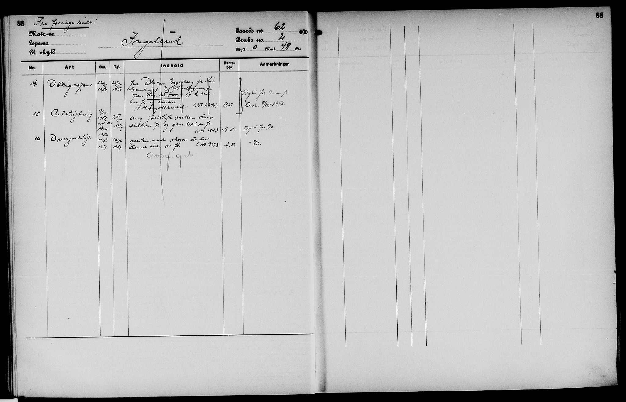 Vinger og Odal sorenskriveri, SAH/TING-022/H/Ha/Hac/Hacc/L0010: Panteregister nr. 3.10, 1923, s. 88