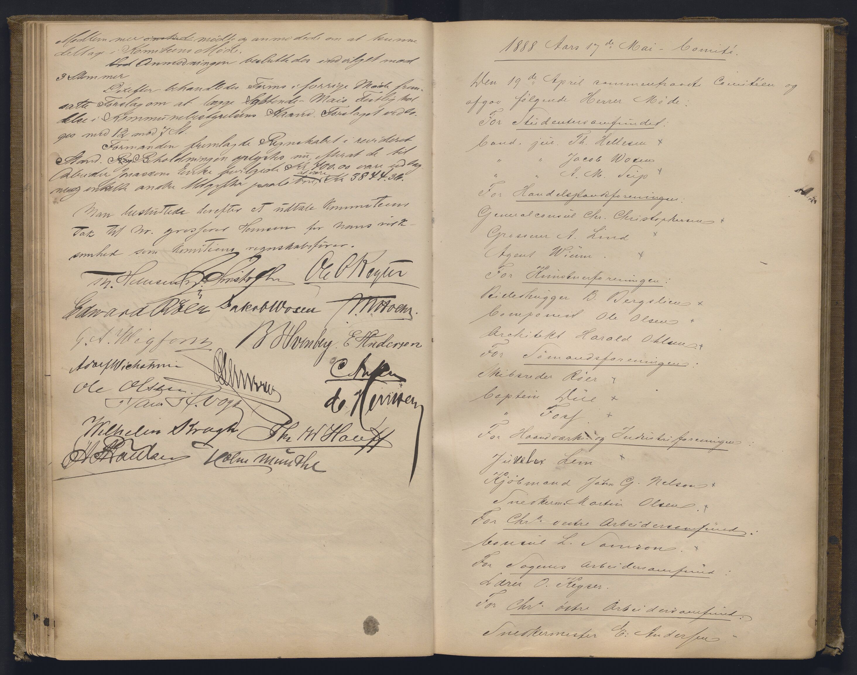 Kristiania 17. mai-komite, AV/SAO-PAO-0101/A/L0001: Forhandlingsprotokoll, 1881-1901