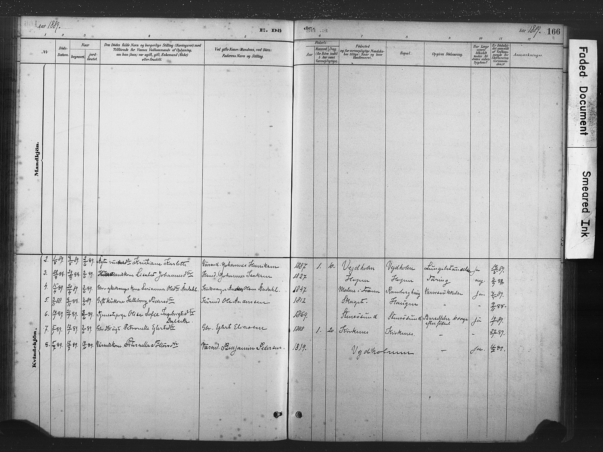 Ministerialprotokoller, klokkerbøker og fødselsregistre - Møre og Romsdal, AV/SAT-A-1454/583/L0954: Ministerialbok nr. 583A01, 1880-1906, s. 166