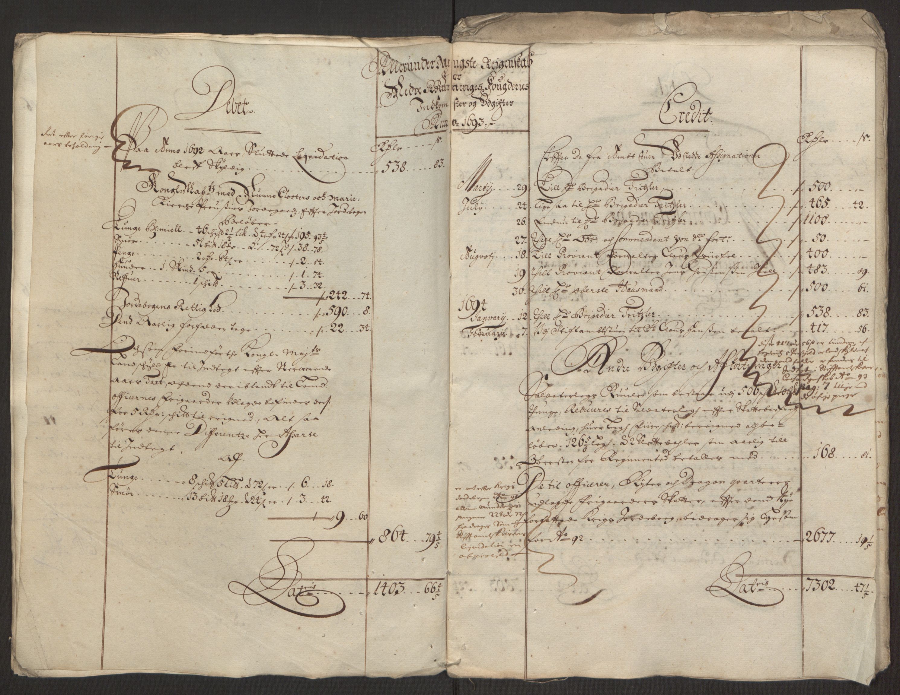 Rentekammeret inntil 1814, Reviderte regnskaper, Fogderegnskap, AV/RA-EA-4092/R11/L0578: Fogderegnskap Nedre Romerike, 1693, s. 12