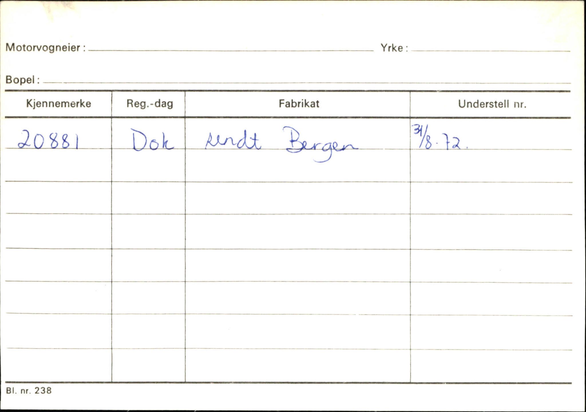 Statens vegvesen, Sogn og Fjordane vegkontor, SAB/A-5301/4/F/L0132: Eigarregister Askvoll A-Å. Balestrand A-Å, 1945-1975, s. 1912