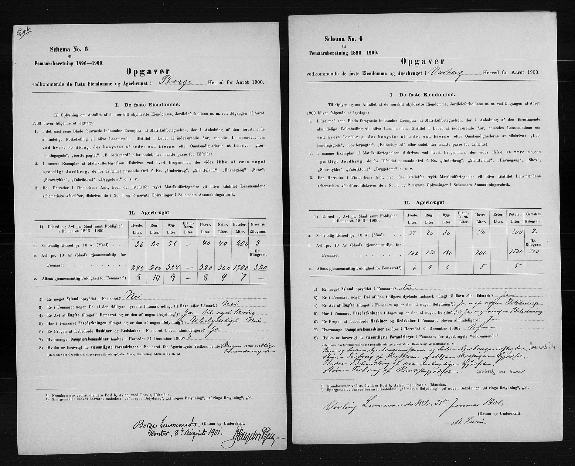 Statistisk sentralbyrå, Næringsøkonomiske emner, Generelt - Amtmennenes femårsberetninger, AV/RA-S-2233/F/Fa/L0089: --, 1900, s. 48