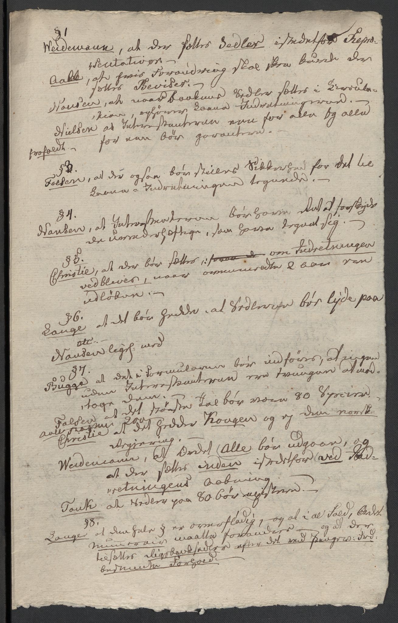 Christie, Wilhelm Frimann Koren, AV/RA-PA-0014/F/L0005: Christies dokumenter fra Stortinget, 1815-1816, s. 338