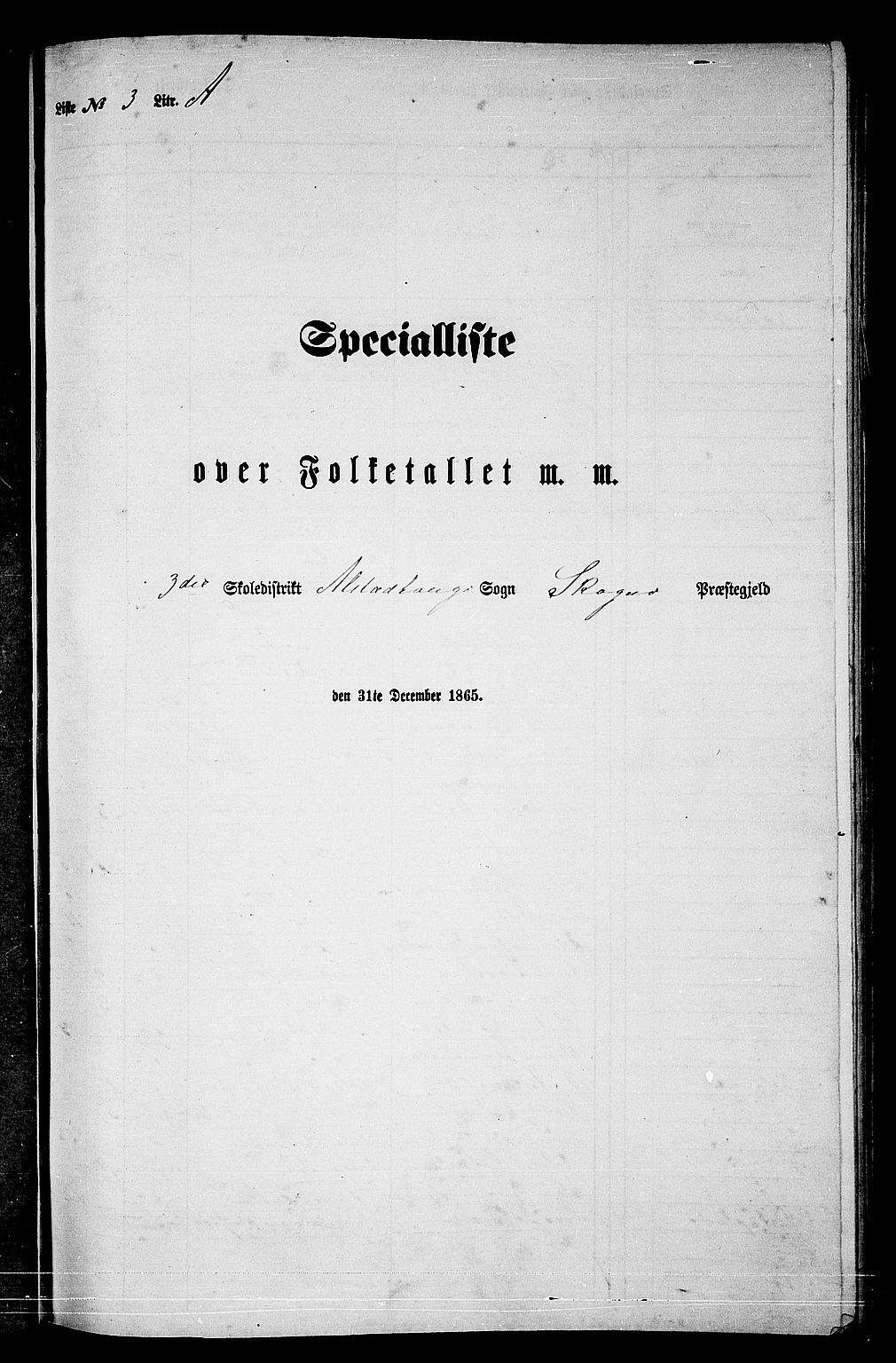 RA, Folketelling 1865 for 1719P Skogn prestegjeld, 1865, s. 72