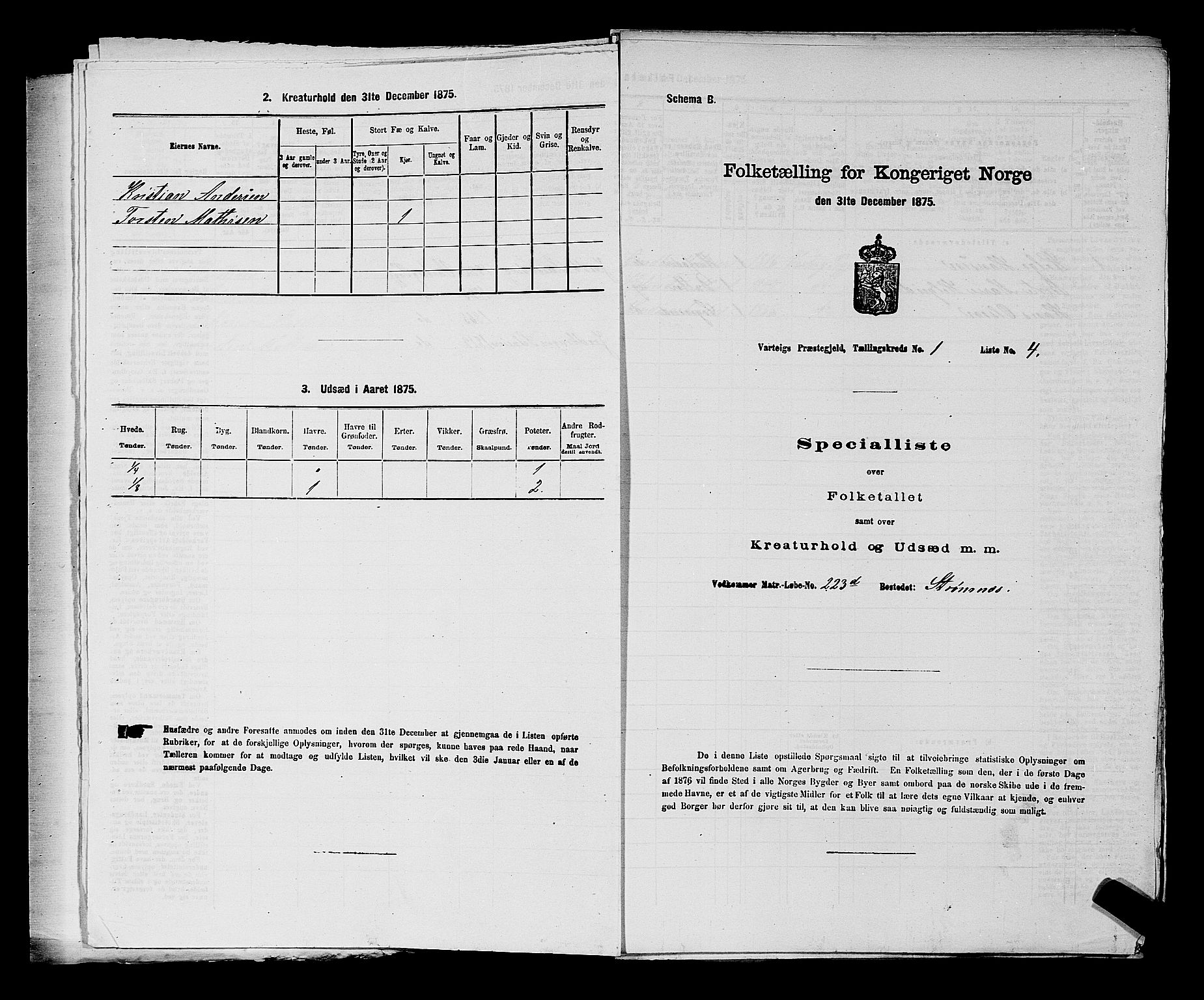 RA, Folketelling 1875 for 0114P Varteig prestegjeld, 1875, s. 23