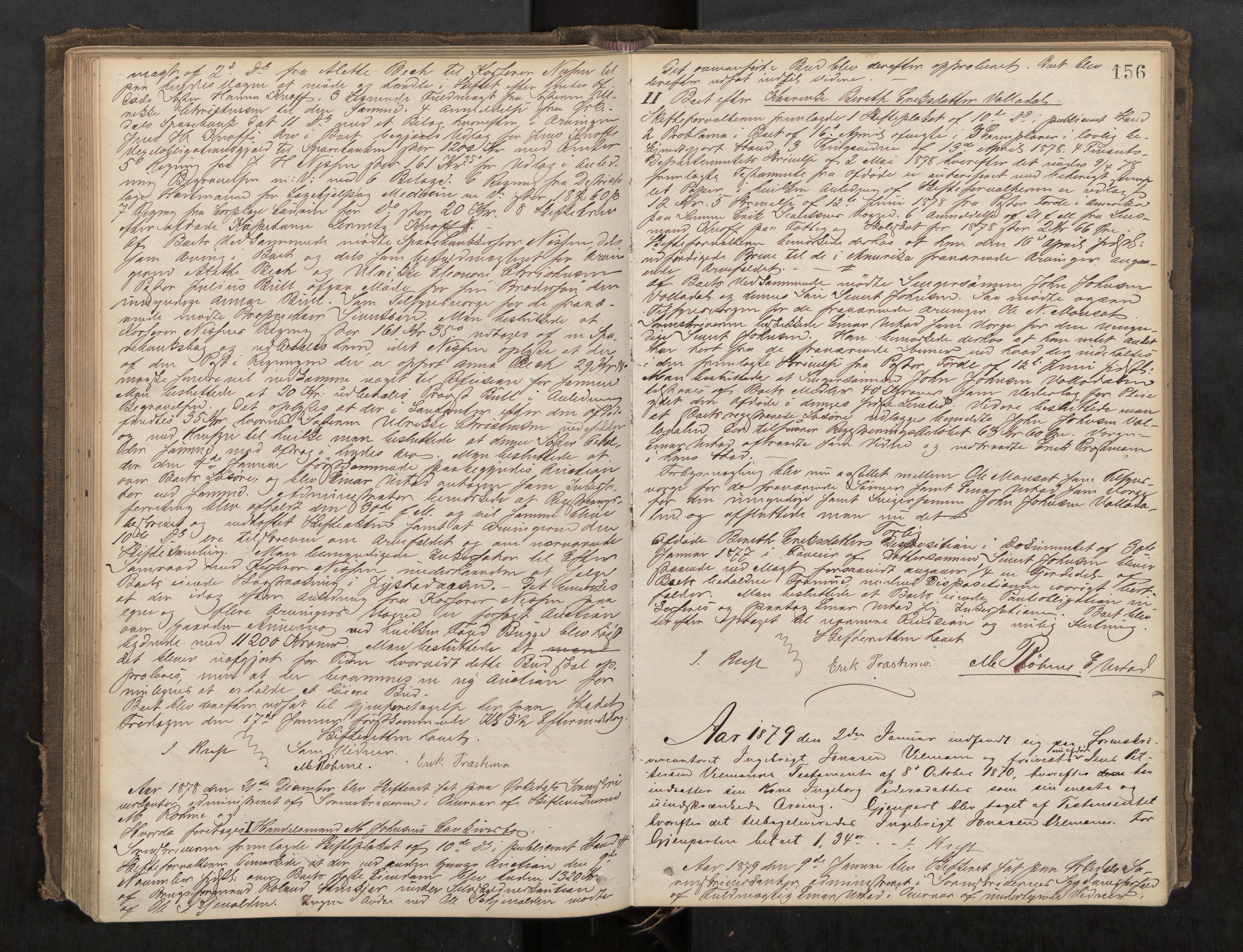 Orkdal sorenskriveri, AV/SAT-A-4169/1/3/3B/L0006: Skiftebehandlingsprotokoll, 1870-1885, s. 155b-156a