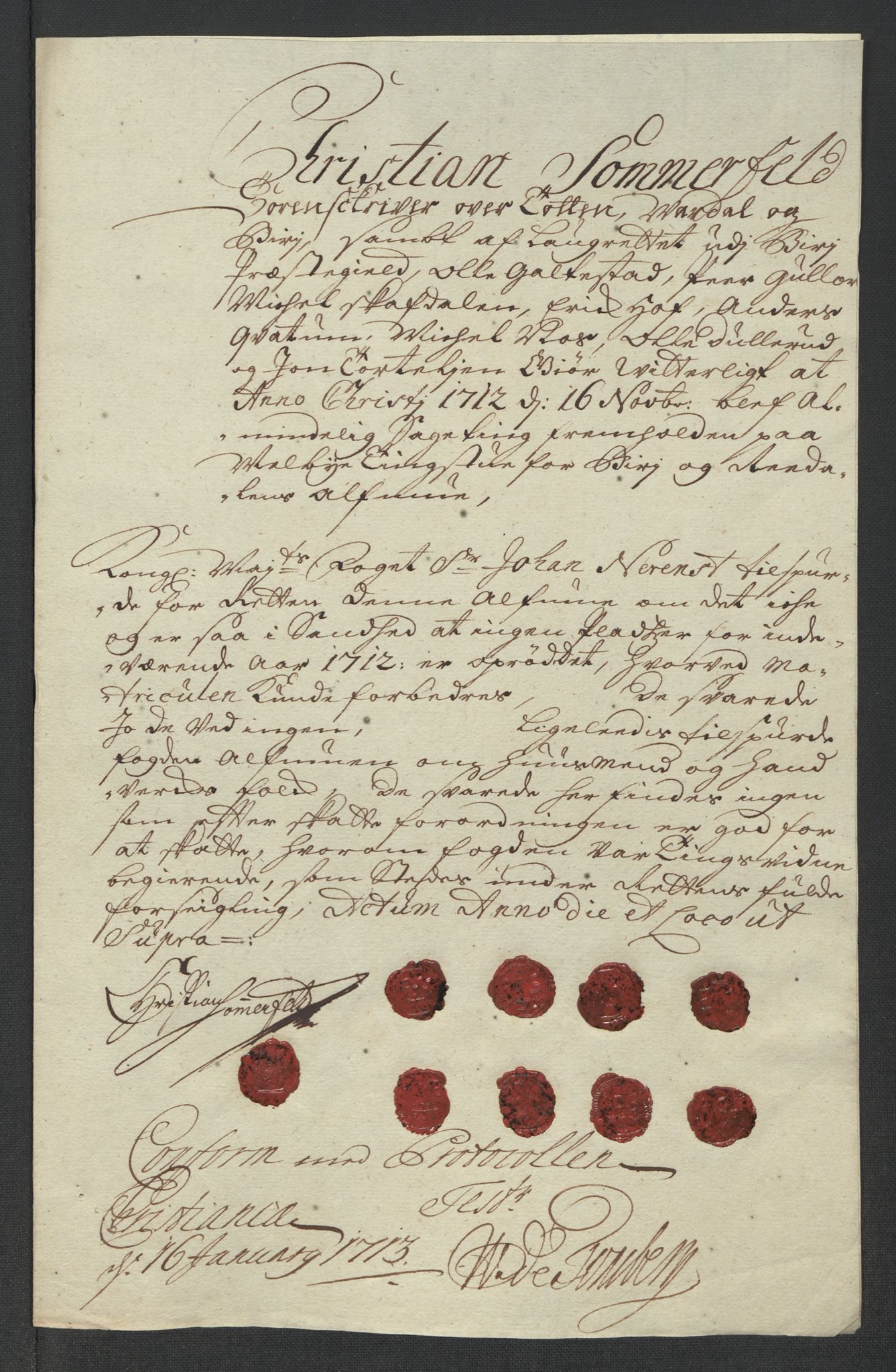 Rentekammeret inntil 1814, Reviderte regnskaper, Fogderegnskap, AV/RA-EA-4092/R18/L1309: Fogderegnskap Hadeland, Toten og Valdres, 1712, s. 222