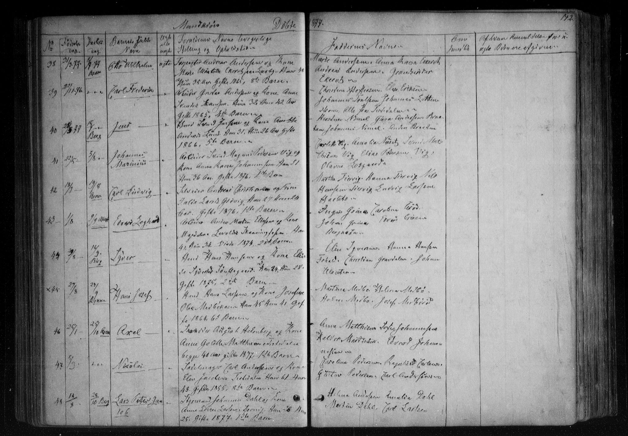 Berg prestekontor Kirkebøker, AV/SAO-A-10902/F/Fa/L0005: Ministerialbok nr. I 5, 1861-1877, s. 142