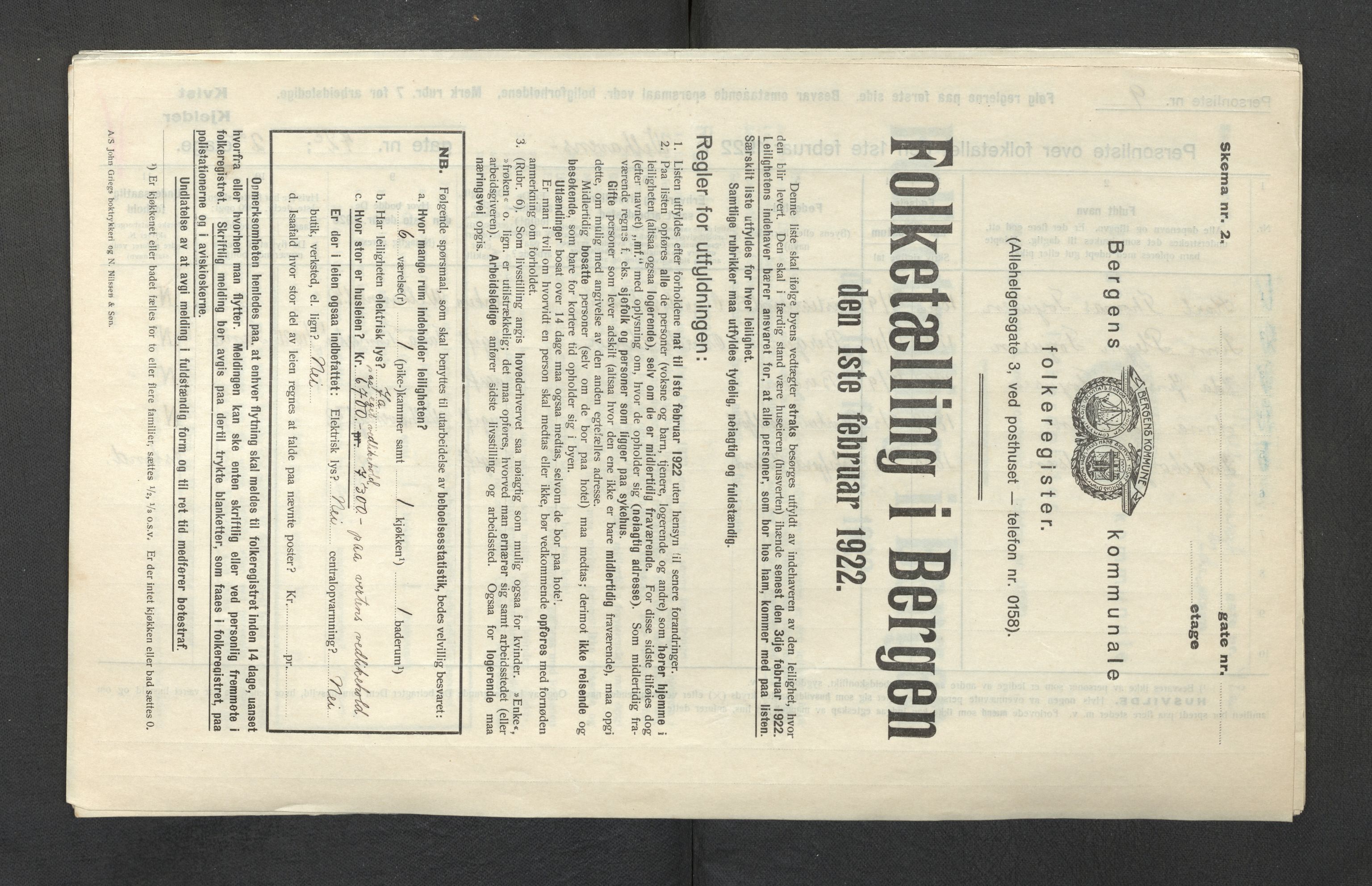SAB, Kommunal folketelling 1922 for Bergen kjøpstad, 1922, s. 47257