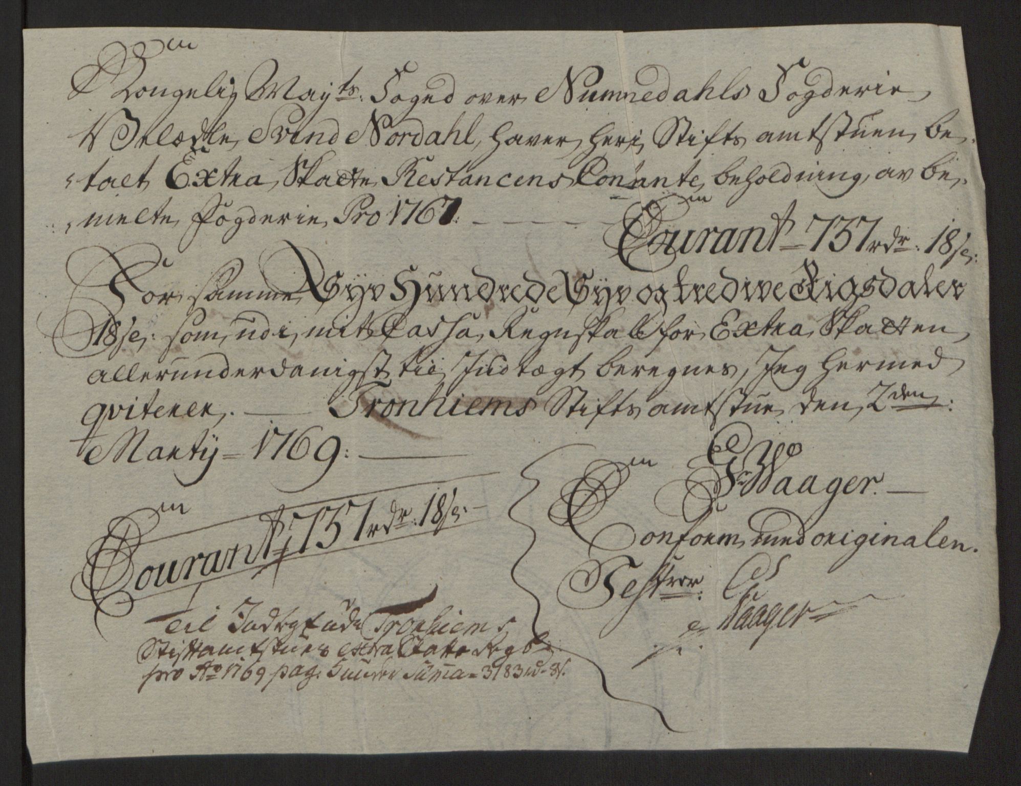 Rentekammeret inntil 1814, Reviderte regnskaper, Fogderegnskap, AV/RA-EA-4092/R64/L4502: Ekstraskatten Namdal, 1762-1772, s. 329