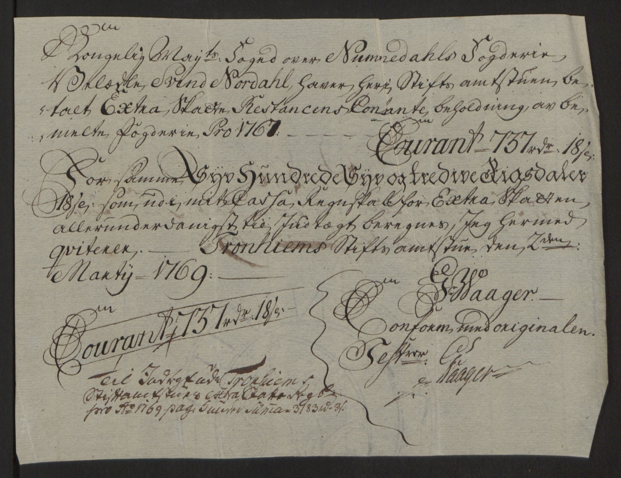 Rentekammeret inntil 1814, Reviderte regnskaper, Fogderegnskap, RA/EA-4092/R64/L4502: Ekstraskatten Namdal, 1762-1772, s. 329