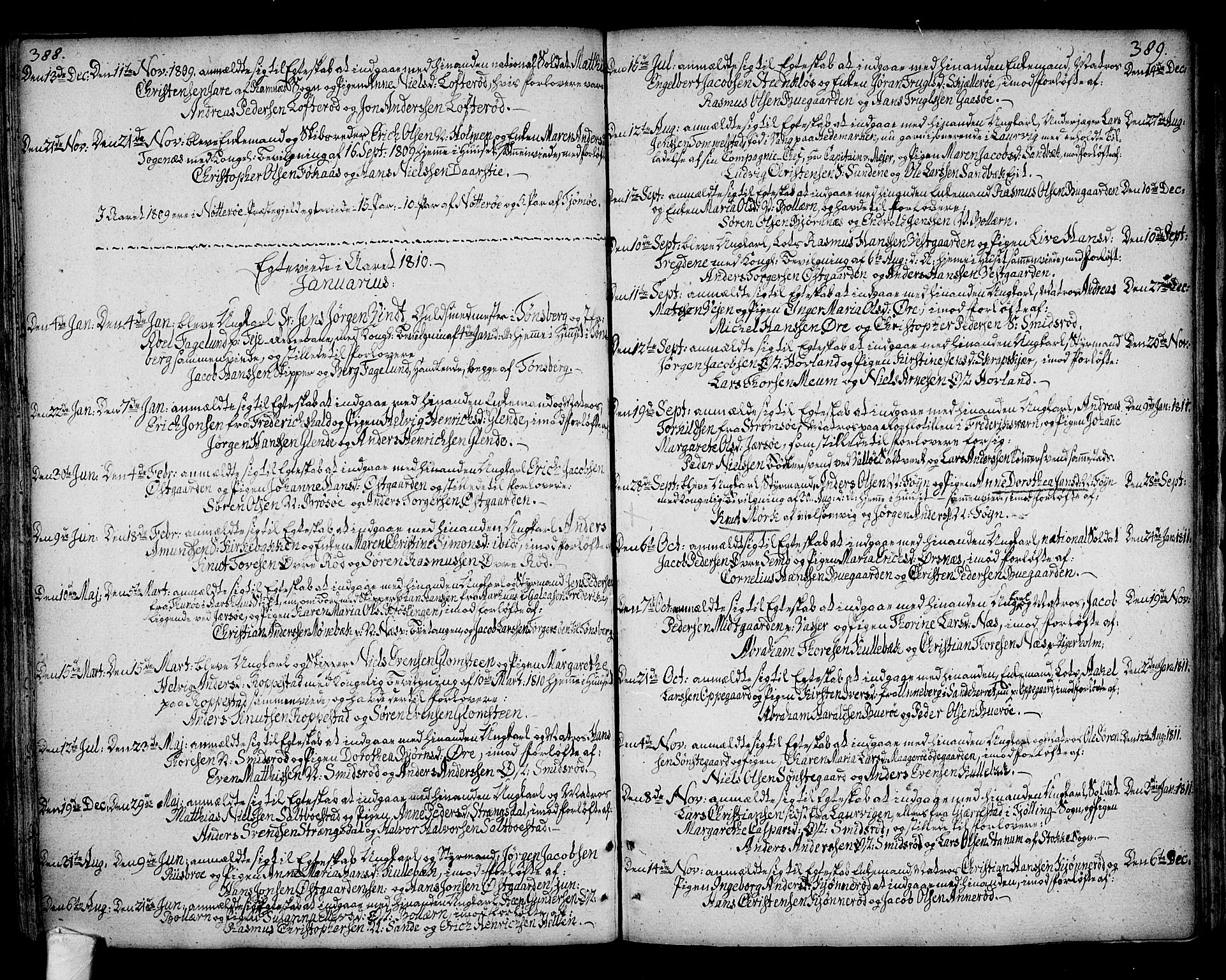Nøtterøy kirkebøker, AV/SAKO-A-354/F/Fa/L0003: Ministerialbok nr. I 3, 1791-1814, s. 388-389