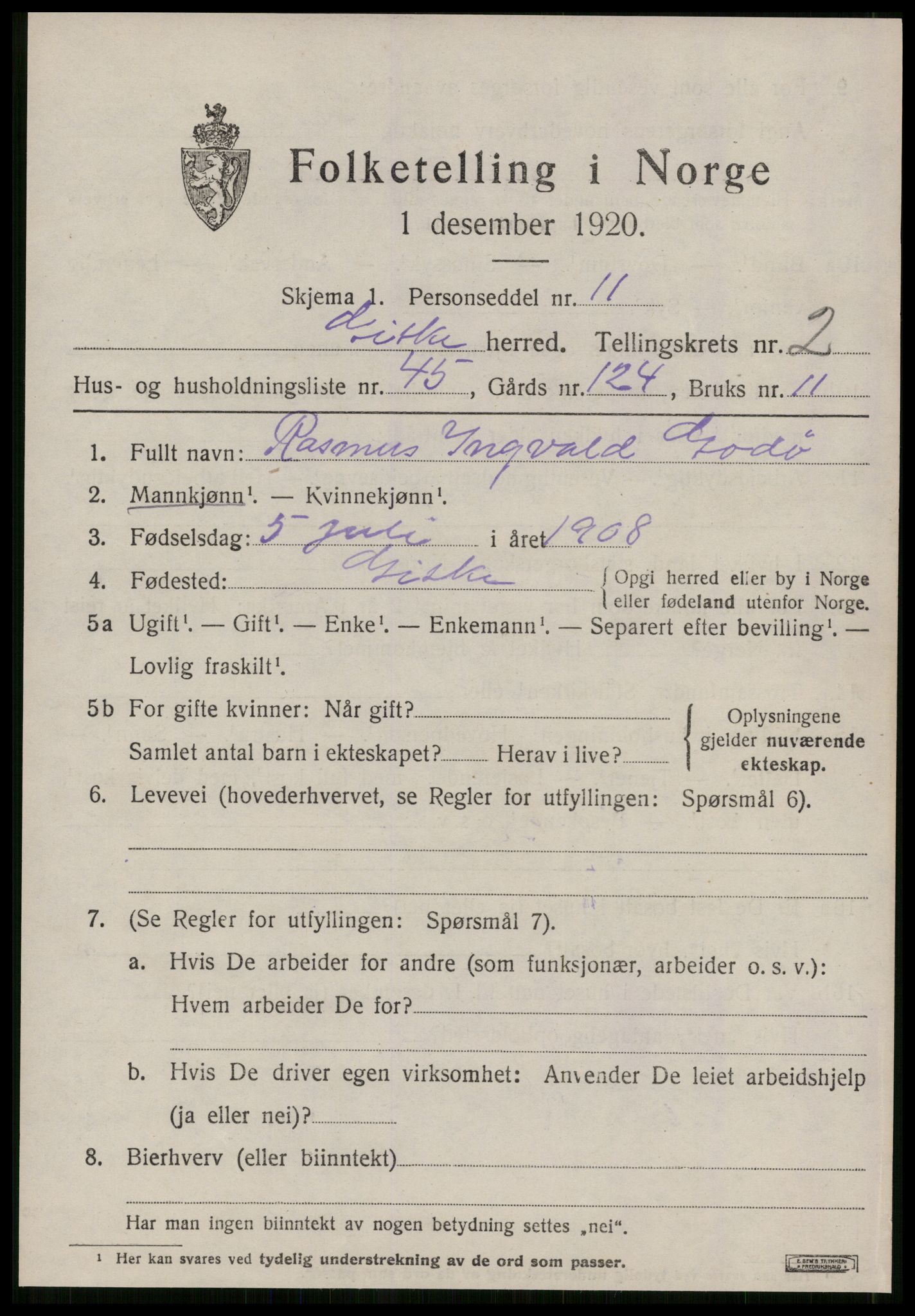 SAT, Folketelling 1920 for 1532 Giske herred, 1920, s. 1620