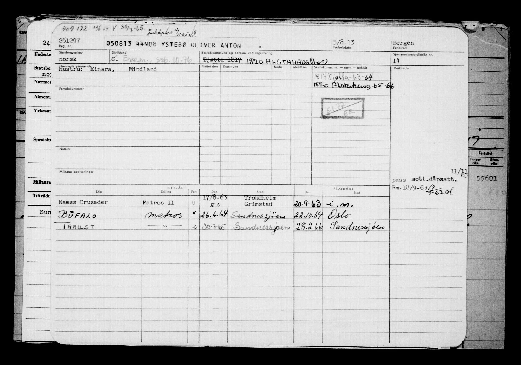 Direktoratet for sjømenn, AV/RA-S-3545/G/Gb/L0114: Hovedkort, 1913, s. 533