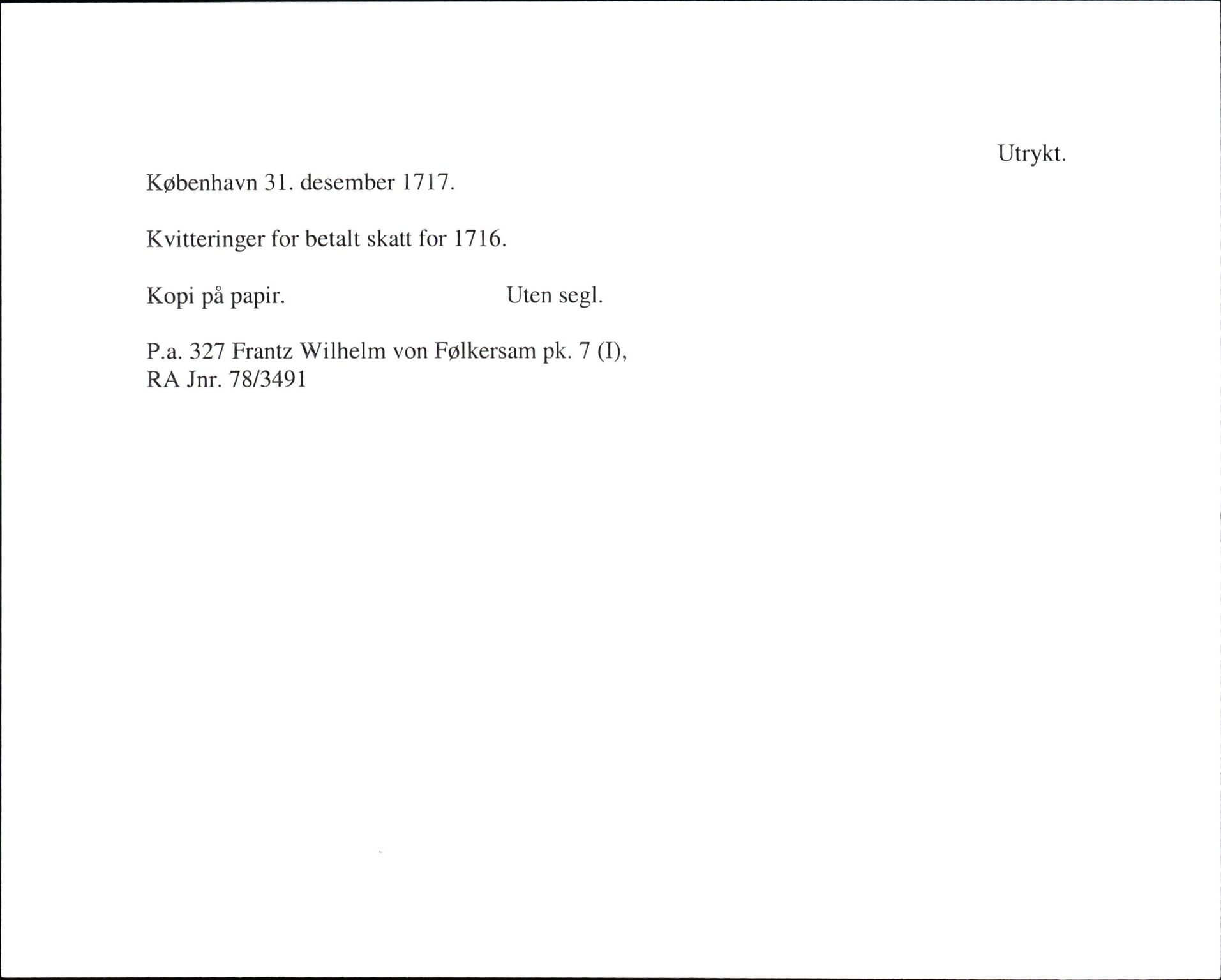 Riksarkivets diplomsamling, AV/RA-EA-5965/F35/F35i/L0001: DRA 1978 Følkersam, s. 483