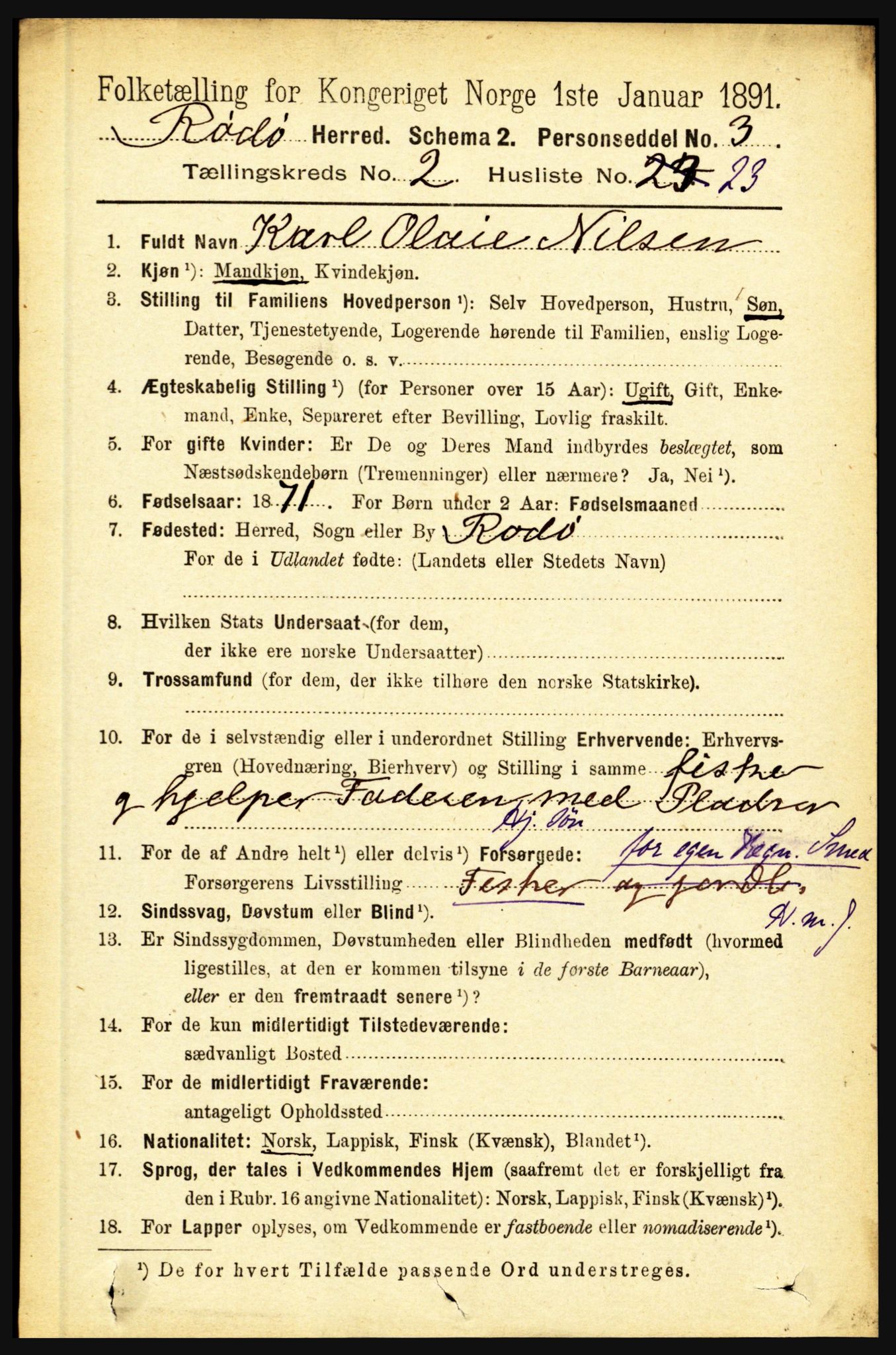 RA, Folketelling 1891 for 1836 Rødøy herred, 1891, s. 360