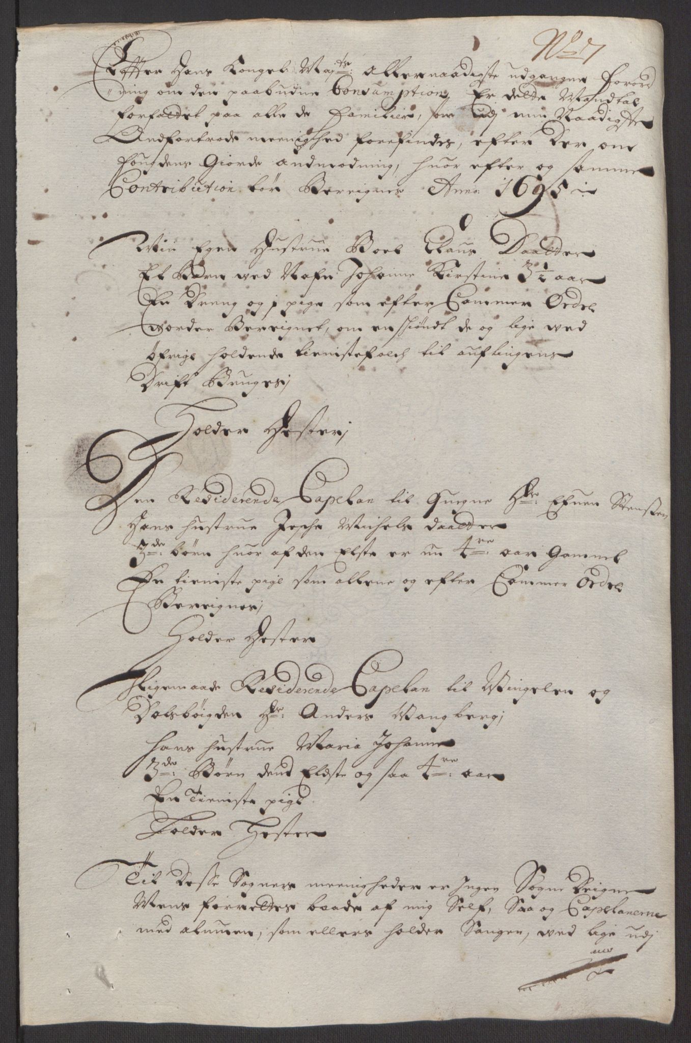 Rentekammeret inntil 1814, Reviderte regnskaper, Fogderegnskap, RA/EA-4092/R13/L0833: Fogderegnskap Solør, Odal og Østerdal, 1695, s. 281