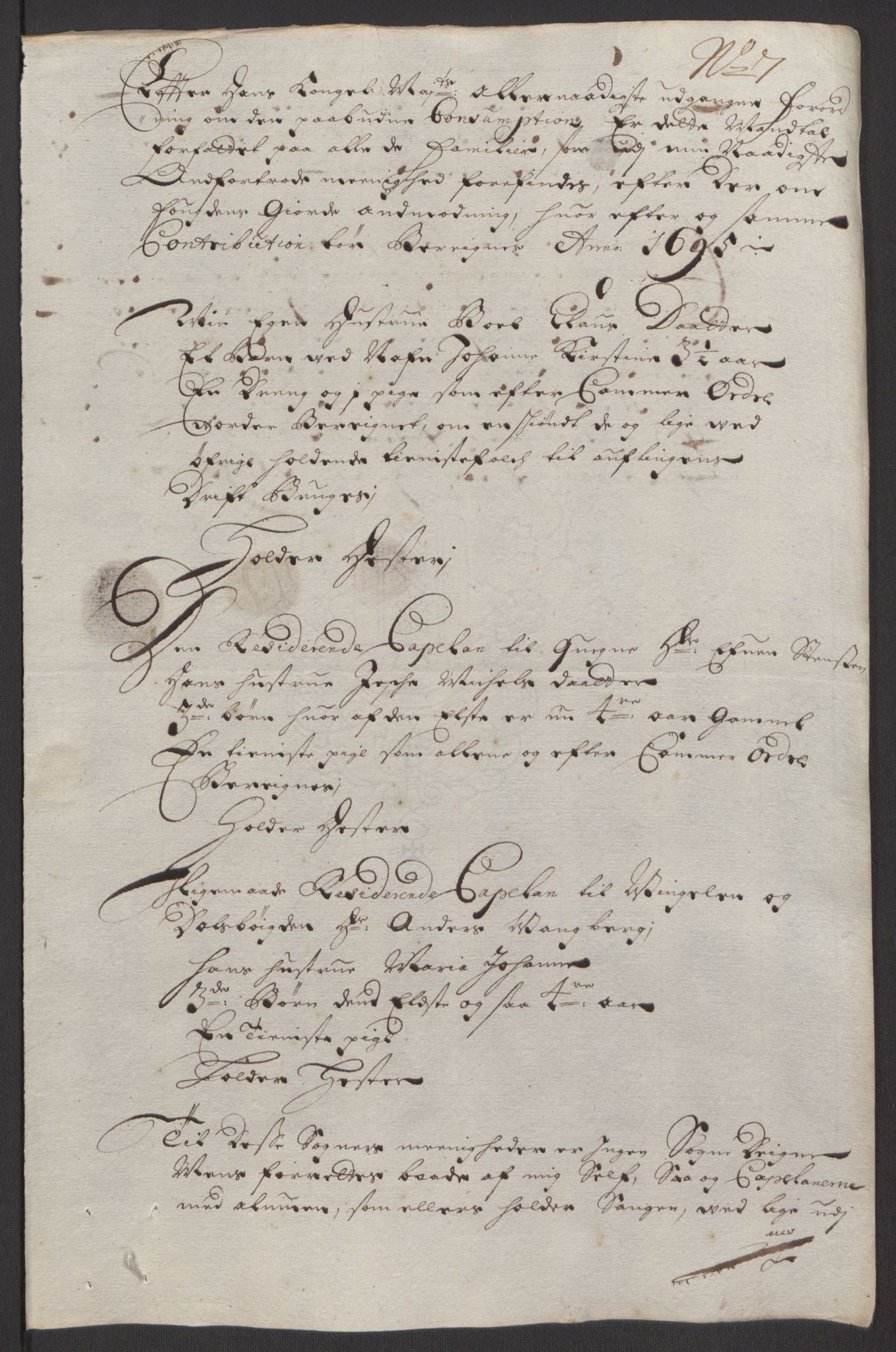 Rentekammeret inntil 1814, Reviderte regnskaper, Fogderegnskap, AV/RA-EA-4092/R13/L0833: Fogderegnskap Solør, Odal og Østerdal, 1695, s. 281