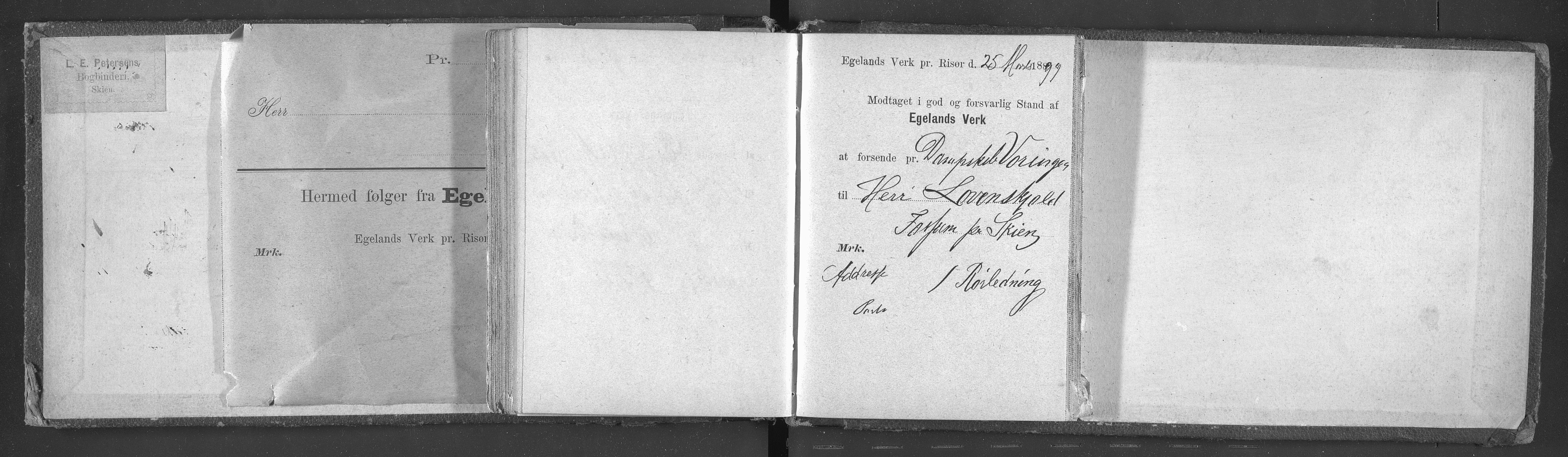 Egelands Jernverk, AAKS/PA-1907/01/L0030: Kvitteringsbok, 1889-1901