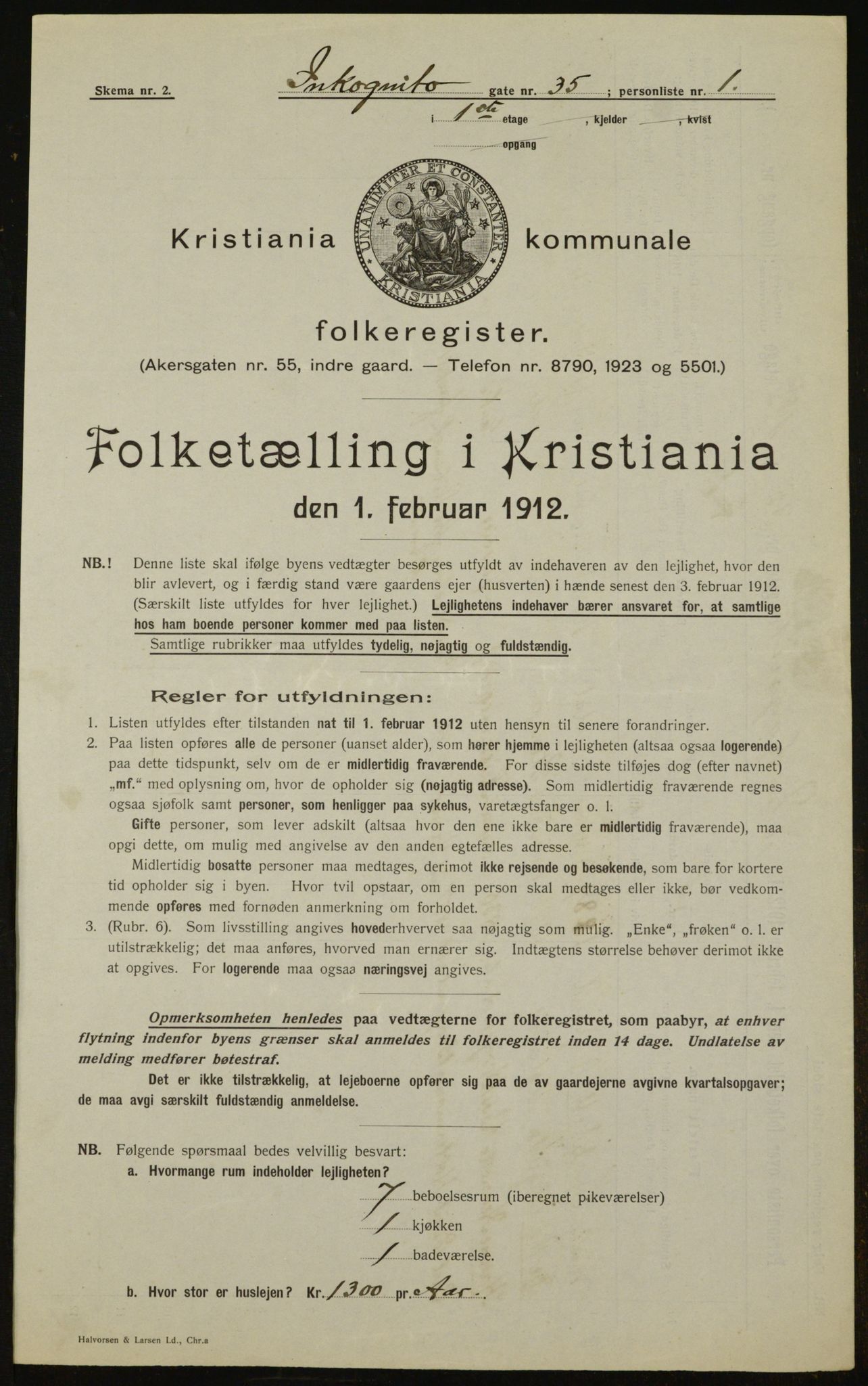 OBA, Kommunal folketelling 1.2.1912 for Kristiania, 1912, s. 44715