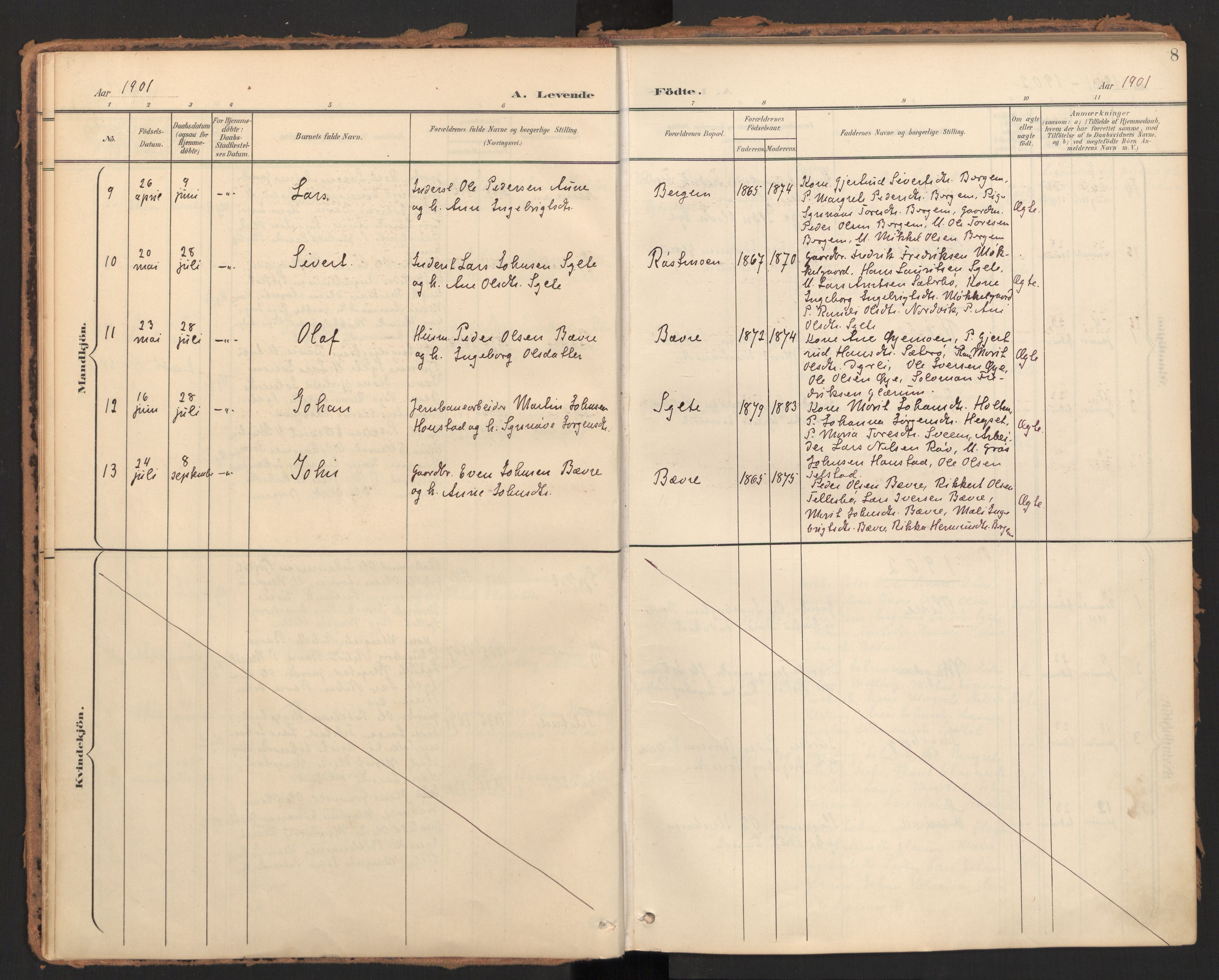 Ministerialprotokoller, klokkerbøker og fødselsregistre - Møre og Romsdal, SAT/A-1454/595/L1048: Ministerialbok nr. 595A10, 1900-1917, s. 8