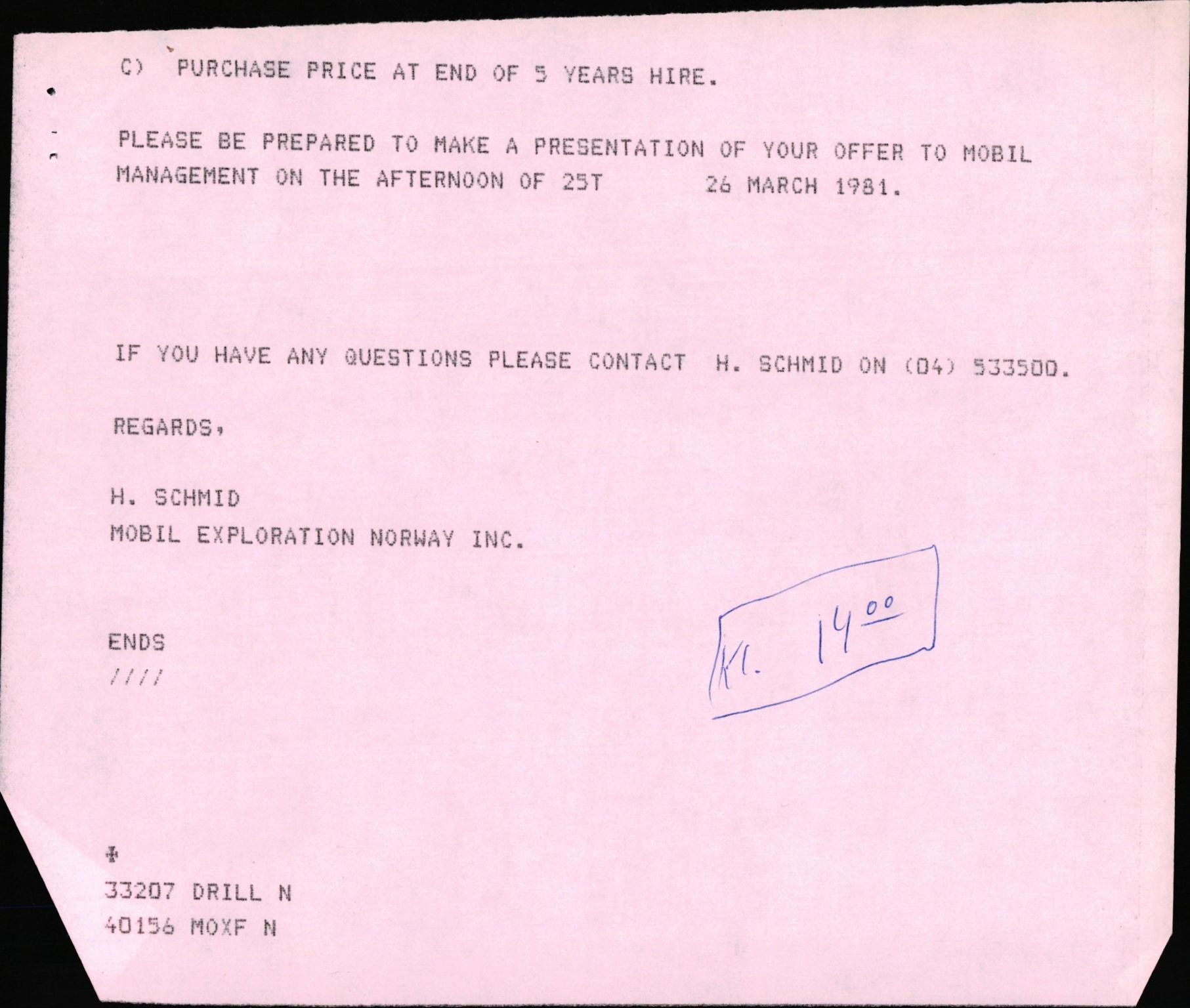 Pa 1503 - Stavanger Drilling AS, AV/SAST-A-101906/2/E/Ea/Eaa/L0002: Korrespondanse, 1974-1981