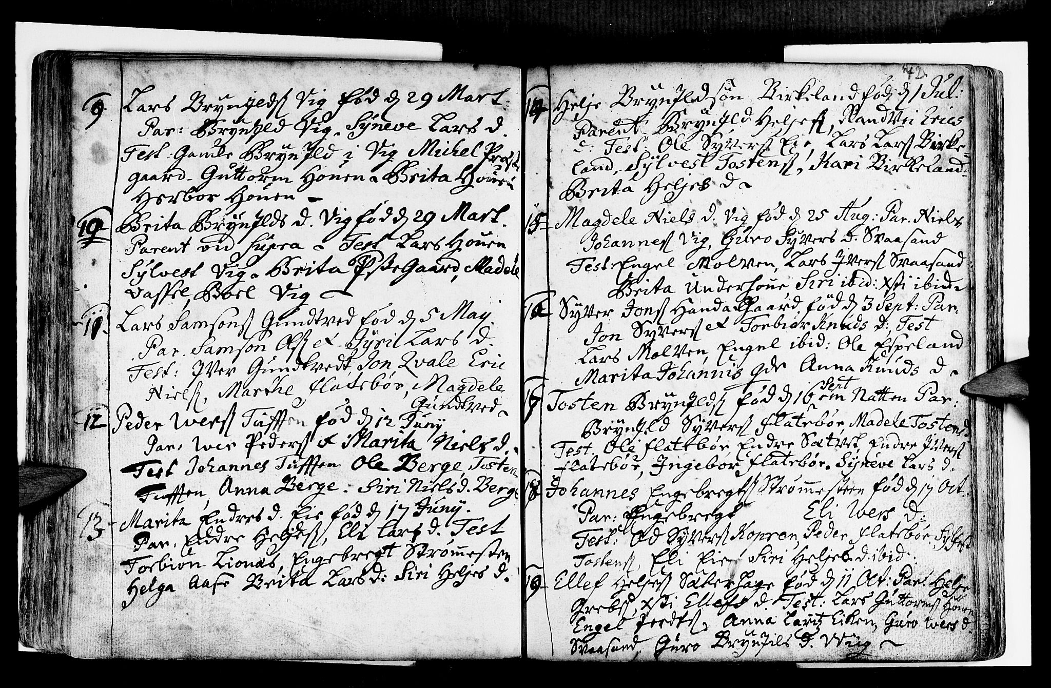 Strandebarm sokneprestembete, SAB/A-78401/H/Haa: Ministerialbok nr. A 2 /2, 1727-1750, s. 72