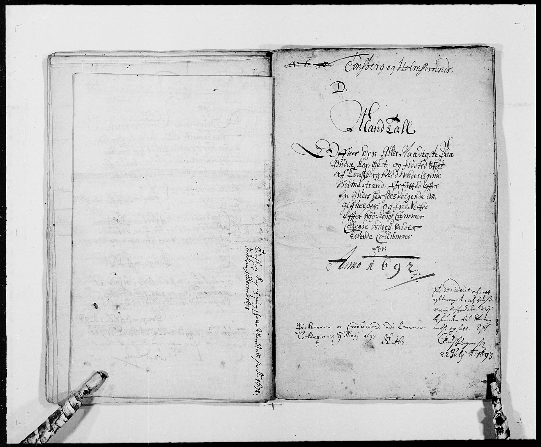 Rentekammeret inntil 1814, Reviderte regnskaper, Byregnskaper, AV/RA-EA-4066/R/Rh/L0158: [H1] Kontribusjonsregnskap, 1664-1692, s. 302