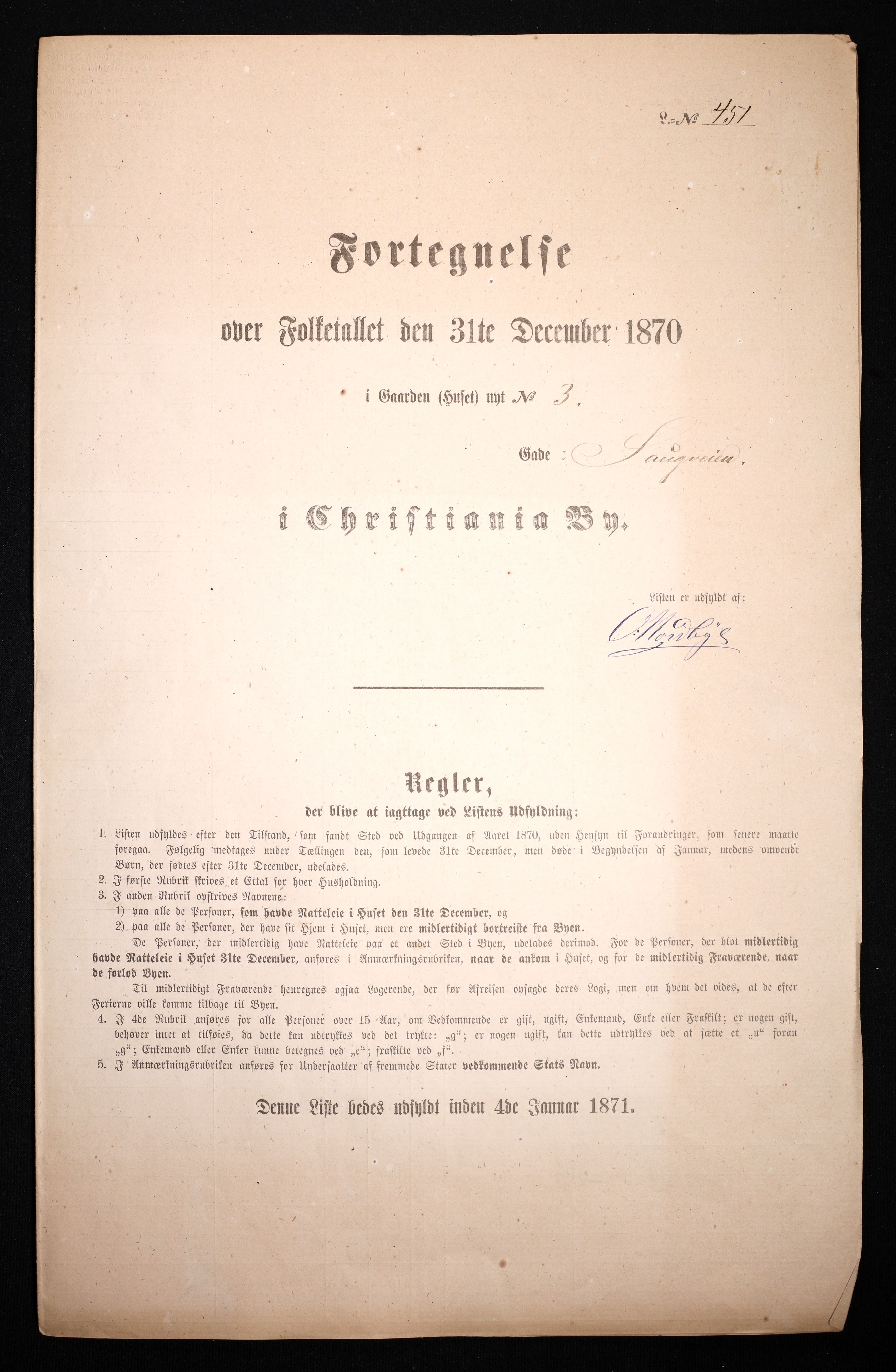 RA, Folketelling 1870 for 0301 Kristiania kjøpstad, 1870, s. 3136