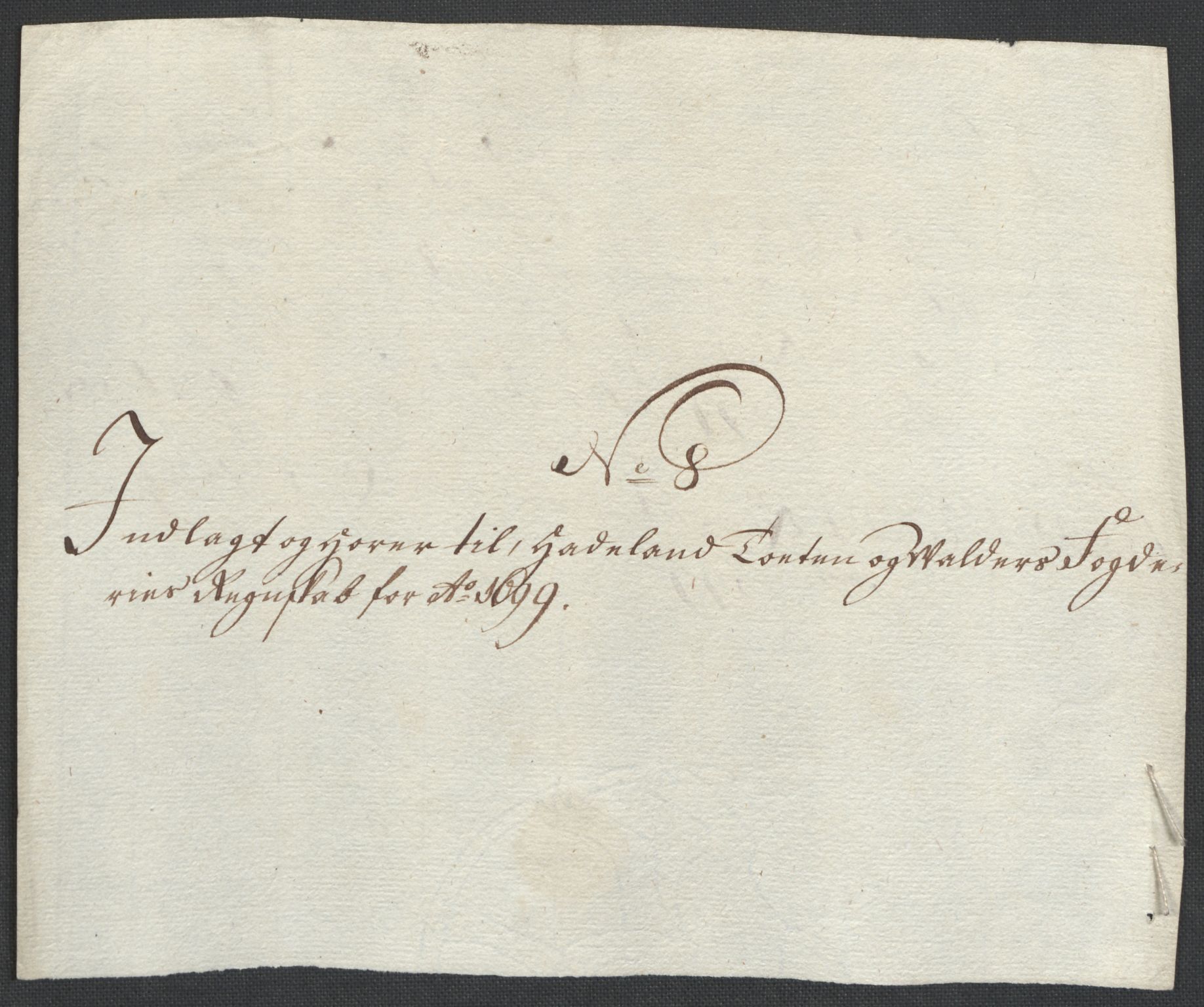 Rentekammeret inntil 1814, Reviderte regnskaper, Fogderegnskap, AV/RA-EA-4092/R18/L1297: Fogderegnskap Hadeland, Toten og Valdres, 1699, s. 383