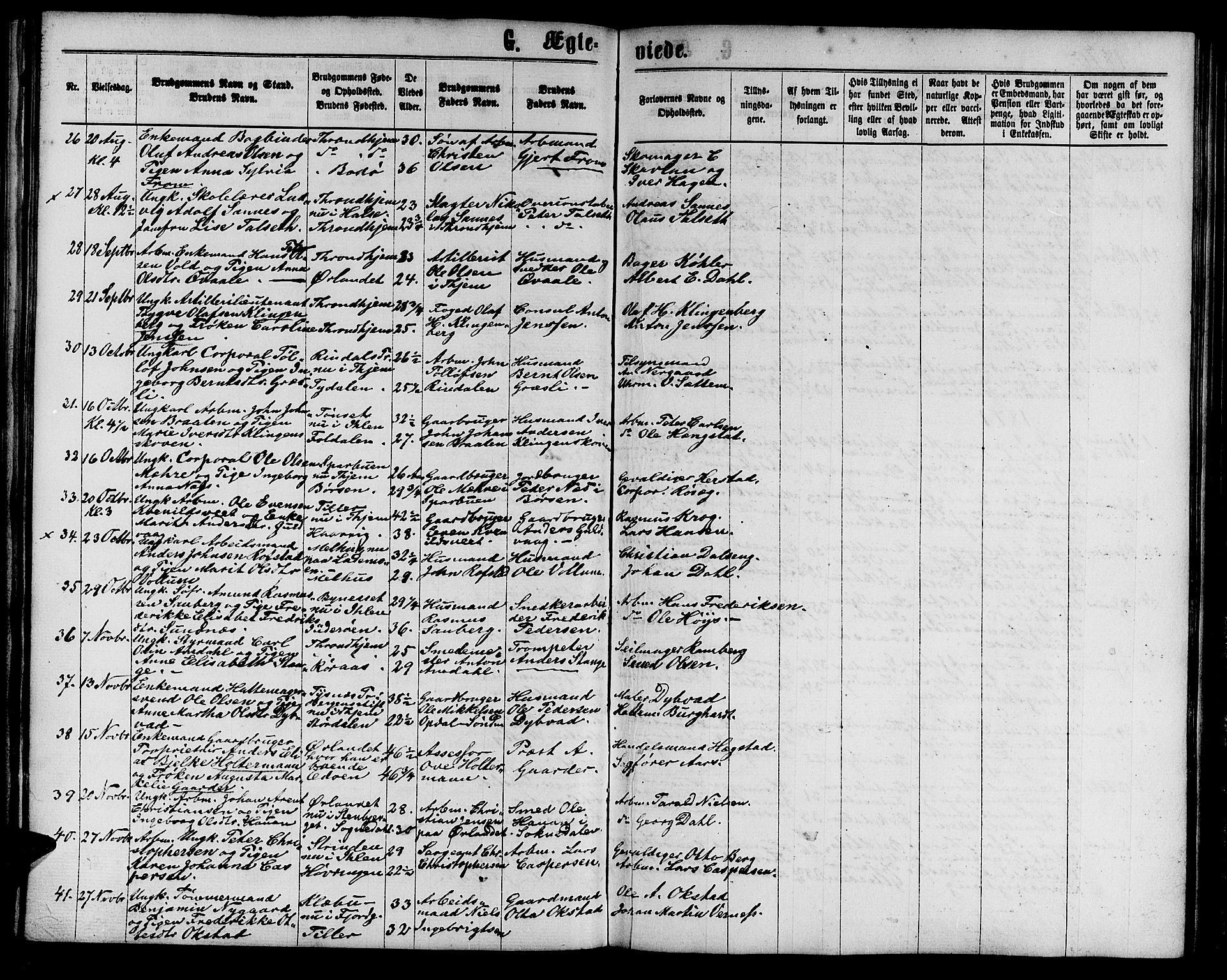 Ministerialprotokoller, klokkerbøker og fødselsregistre - Sør-Trøndelag, AV/SAT-A-1456/602/L0141: Klokkerbok nr. 602C09, 1865-1877