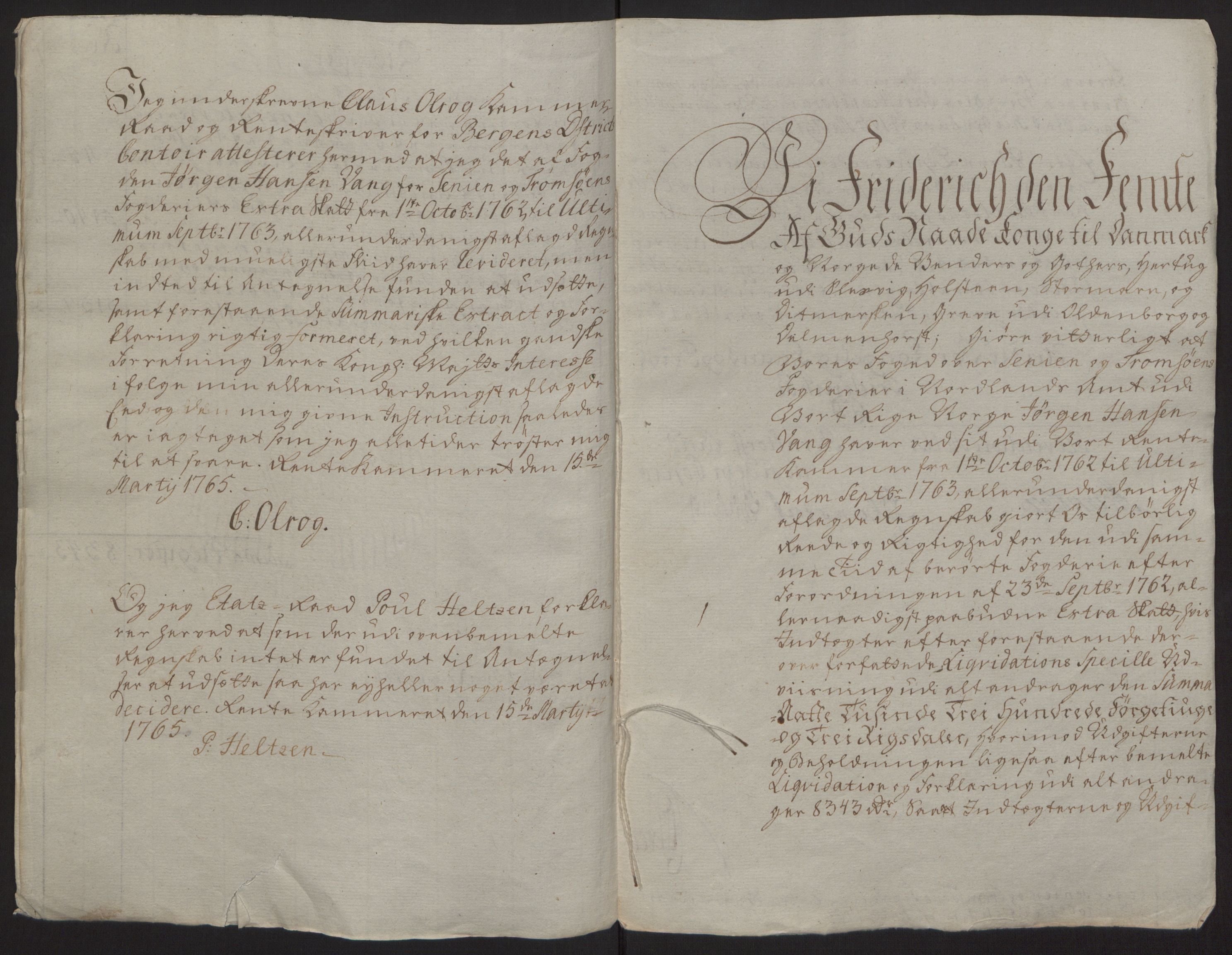 Rentekammeret inntil 1814, Reviderte regnskaper, Fogderegnskap, RA/EA-4092/R68/L4845: Ekstraskatten Senja og Troms, 1762-1765, s. 12
