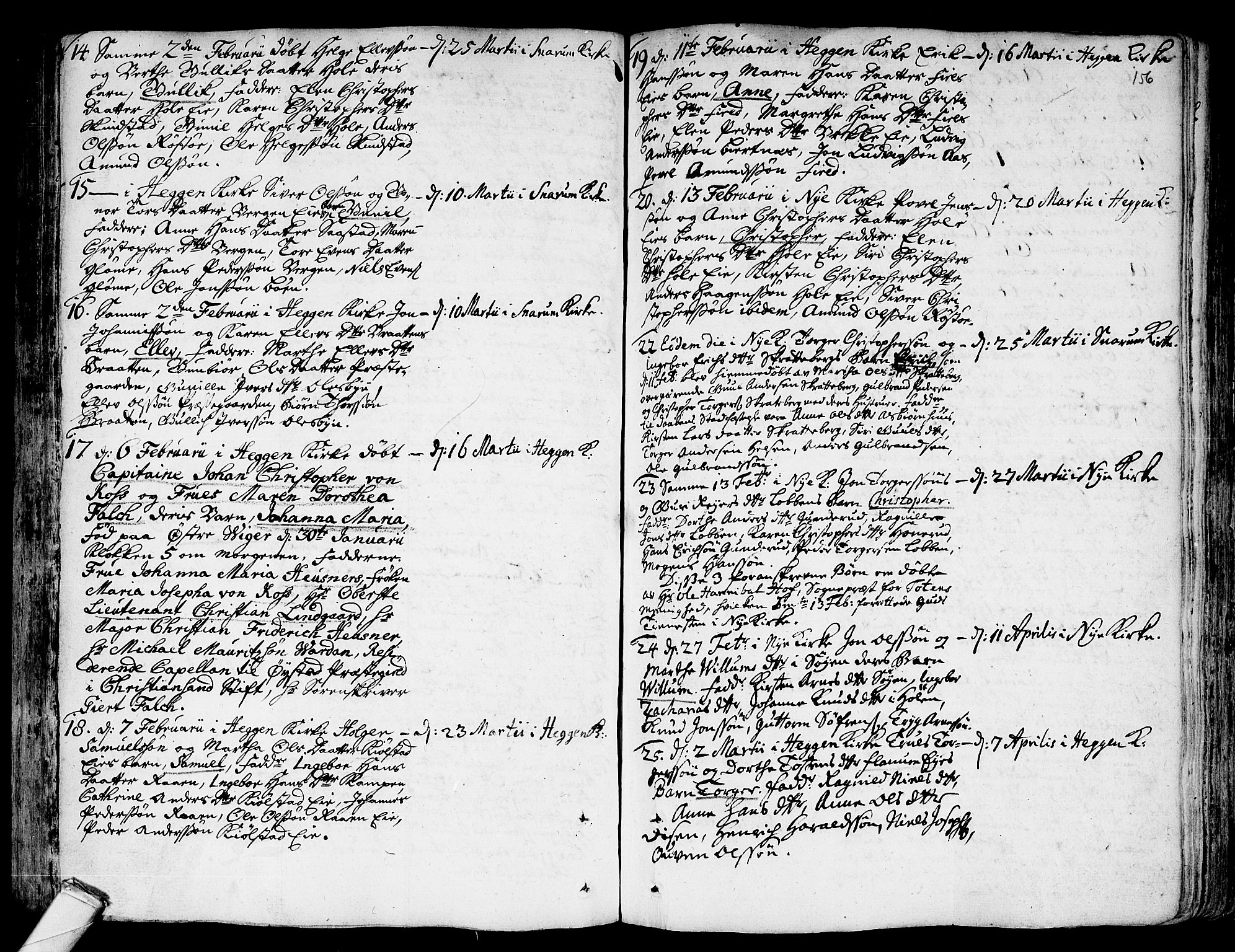 Modum kirkebøker, AV/SAKO-A-234/F/Fa/L0001: Ministerialbok nr. 1, 1712-1740, s. 156