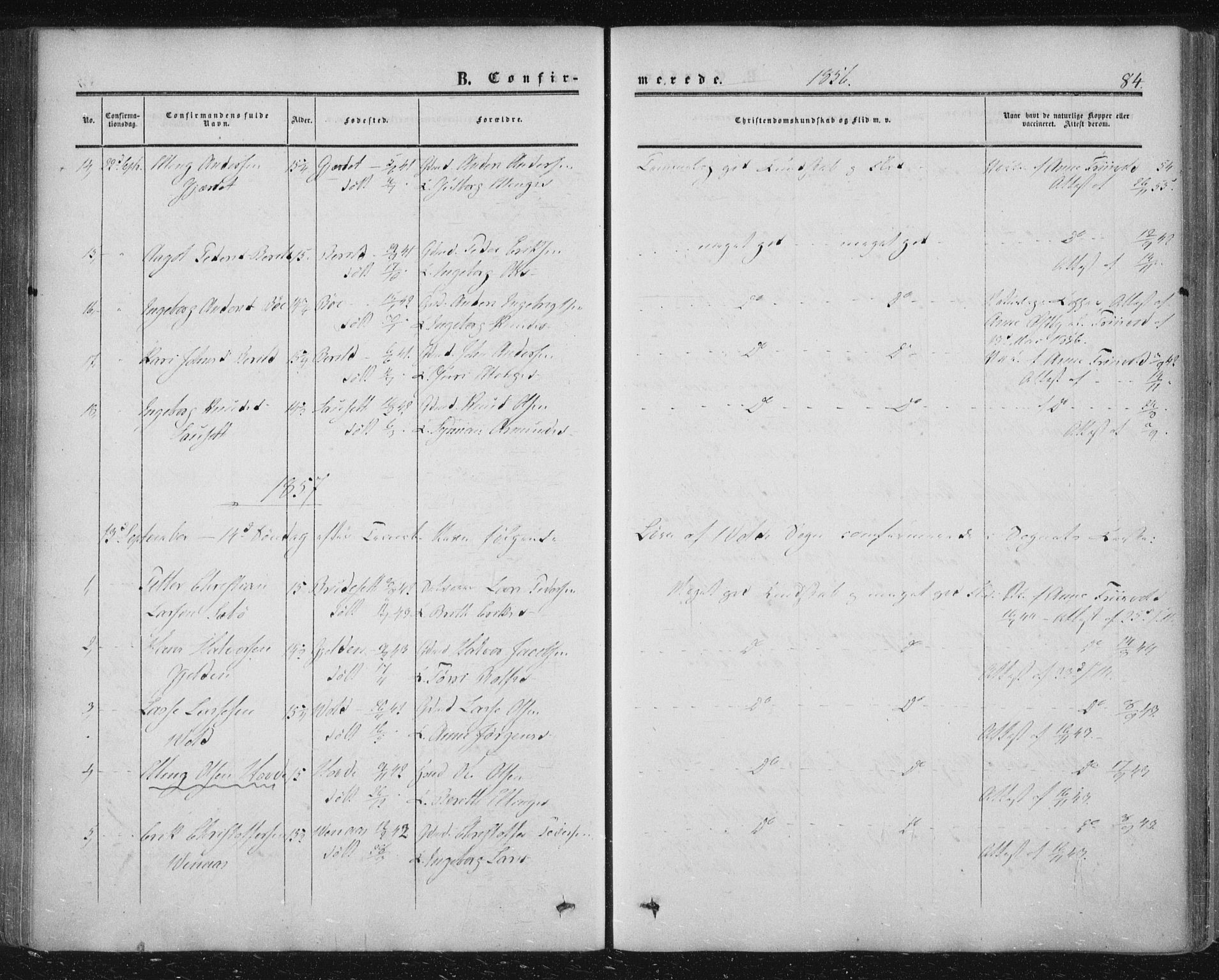 Ministerialprotokoller, klokkerbøker og fødselsregistre - Møre og Romsdal, SAT/A-1454/543/L0562: Ministerialbok nr. 543A02, 1854-1884, s. 84