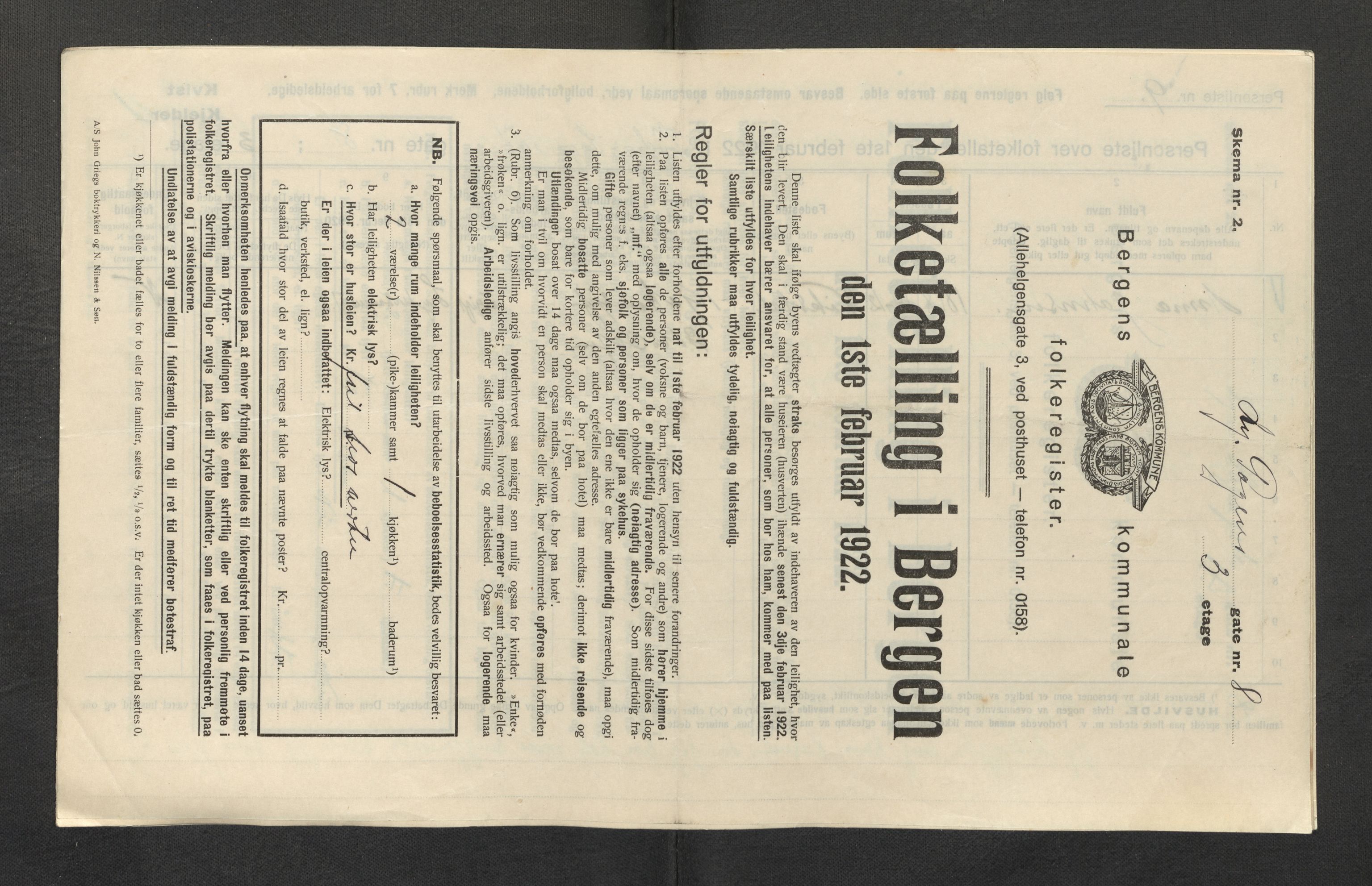 SAB, Kommunal folketelling 1922 for Bergen kjøpstad, 1922, s. 22904