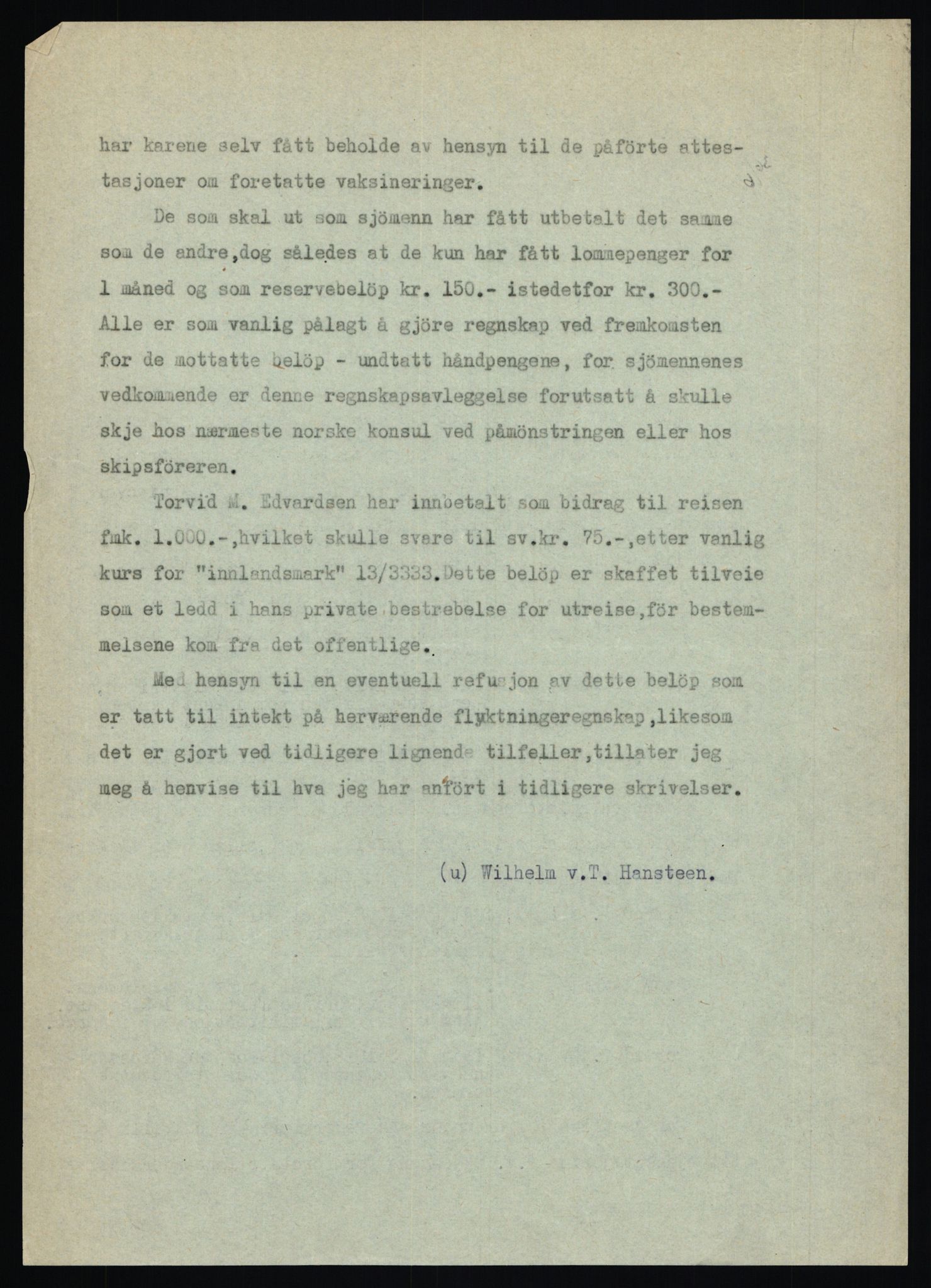 Forsvaret, Forsvarets krigshistoriske avdeling, AV/RA-RAFA-2017/Y/Ya/L0006: II-C-11-11,2 - Utenriksdepartementet.  Legasjonen i Helsingfors., 1940-1946, s. 220