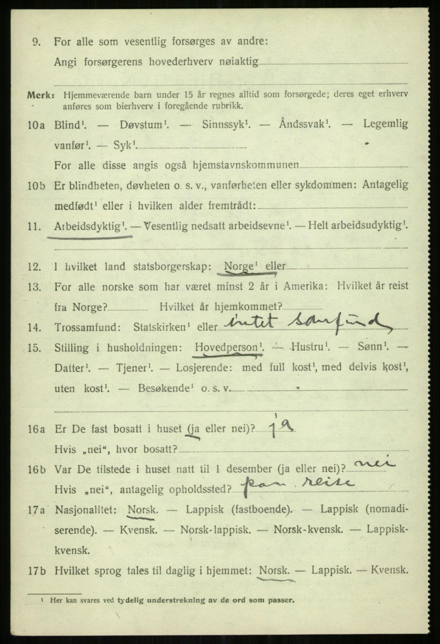 SATØ, Folketelling 1920 for 1936 Karlsøy herred, 1920, s. 4913