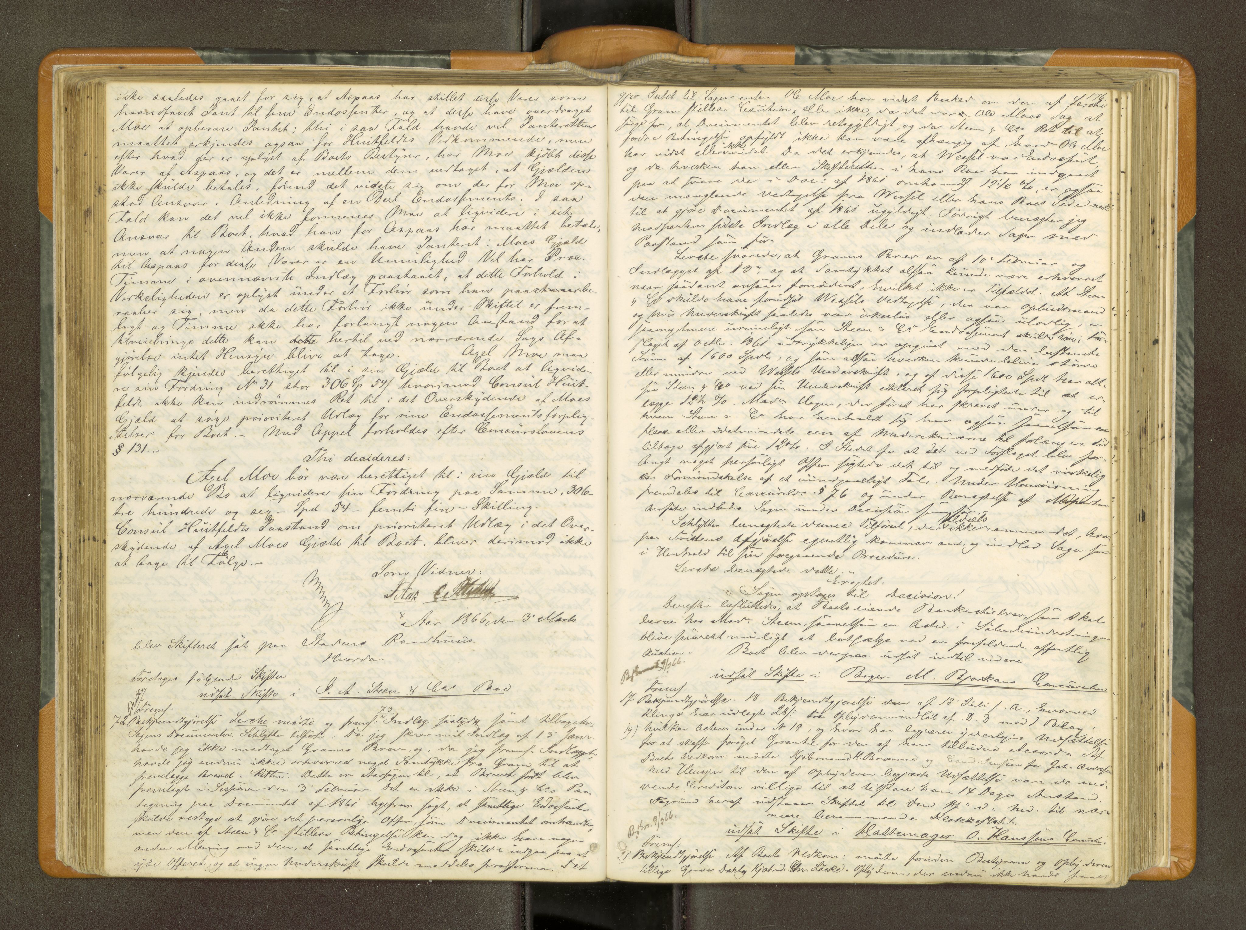 Trondheim byfogd, AV/SAT-A-0003/1/3/3B/L0007: Skiftebehandlingsprotokoll (u/ register) U, 1863-1874, s. 176